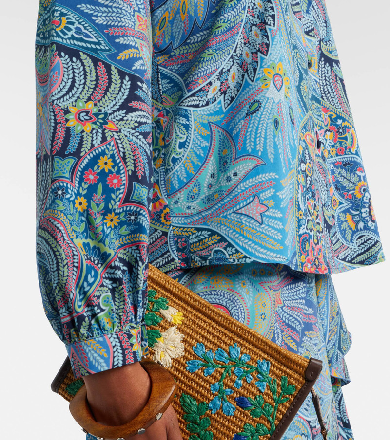 Printed ruffled cotton-blend shirt 5