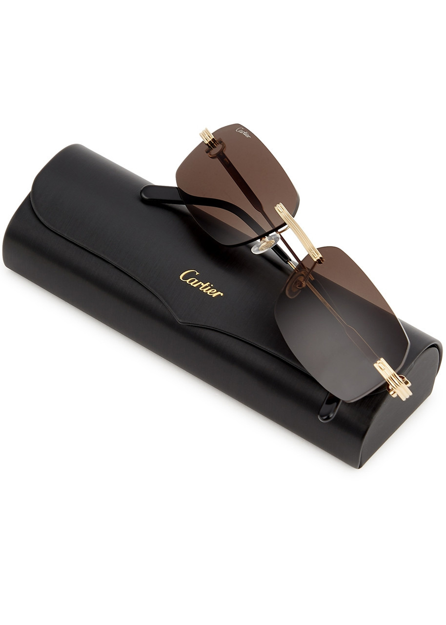 Cartier Première De Cartier Gold-tone Rimless Sunglasses, Sunglasses - 5