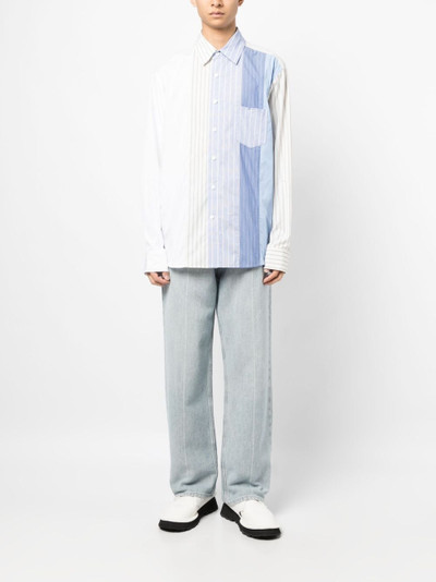 FENG CHEN WANG striped panelled shirt outlook