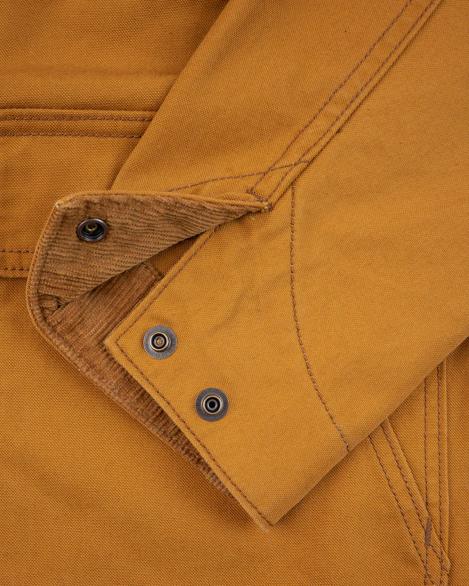 IHJ-148 10oz Kurashikizome Organic Cotton Duck Chore Jacket - Brown - 5