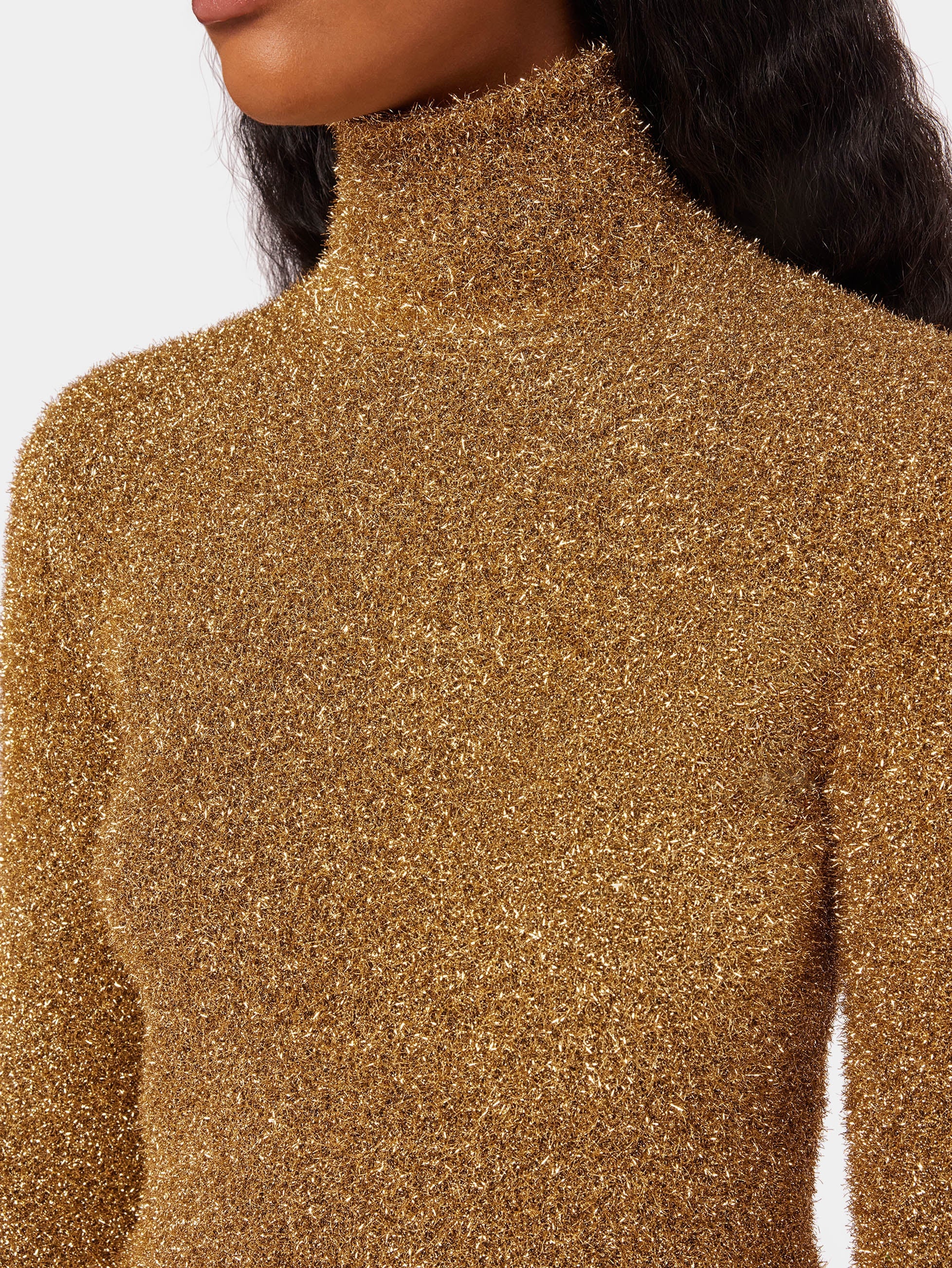 TURTLENECK SWEATER WITH GOLD METALIZED EFFECT - 3