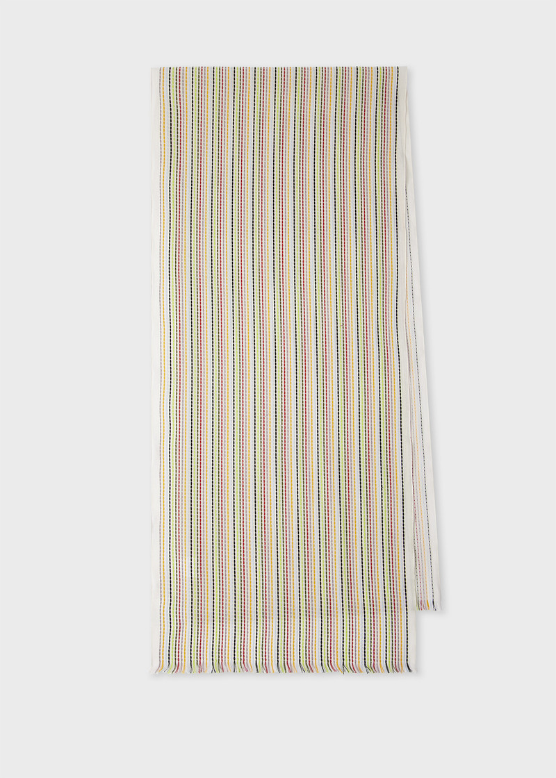 'Signature Stripe' Stitch Scarf 1