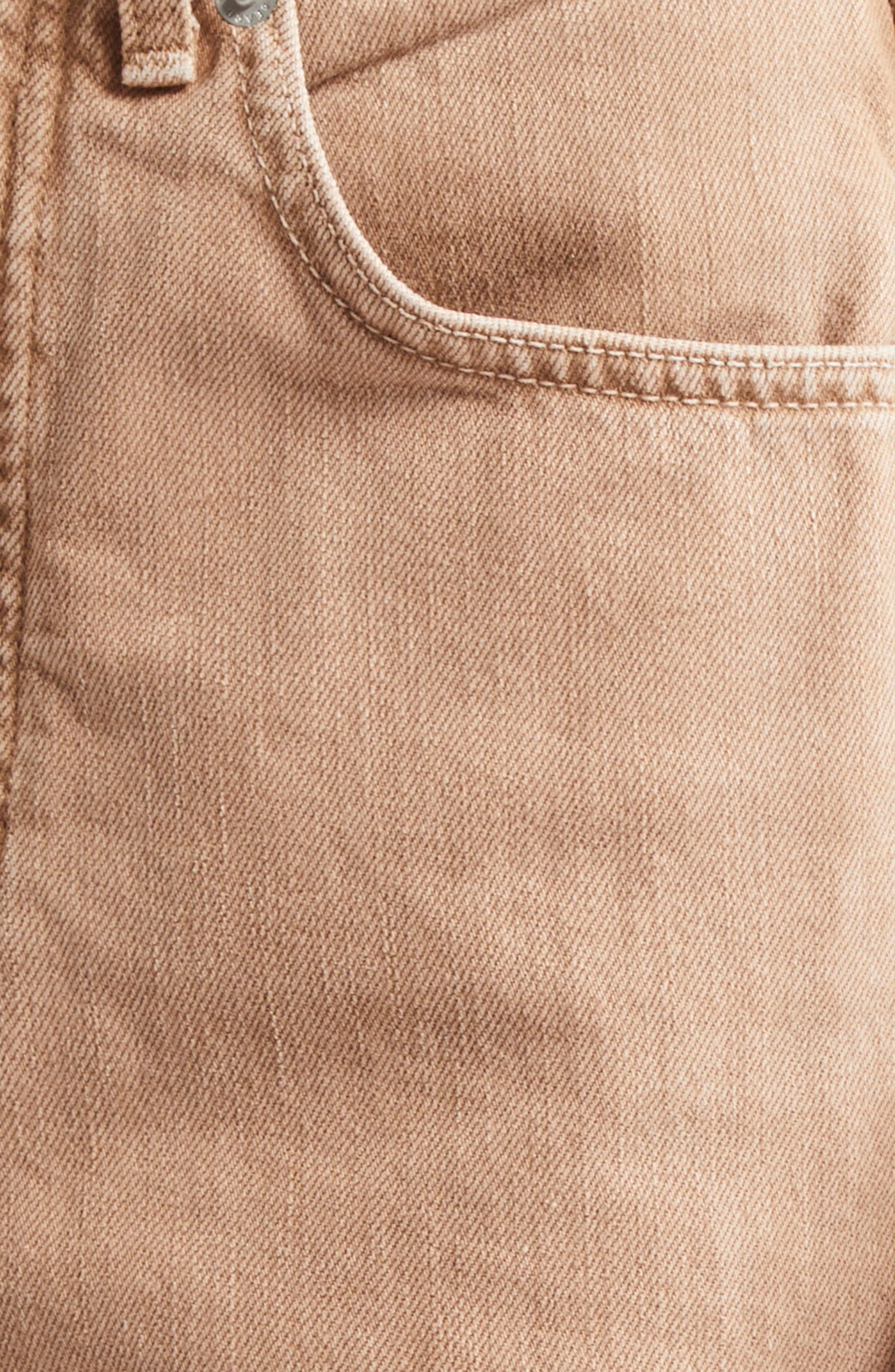 Veronica Beard Taylor High Waist Wide Leg Jeans in Tan Sierra at Nordstrom - 7