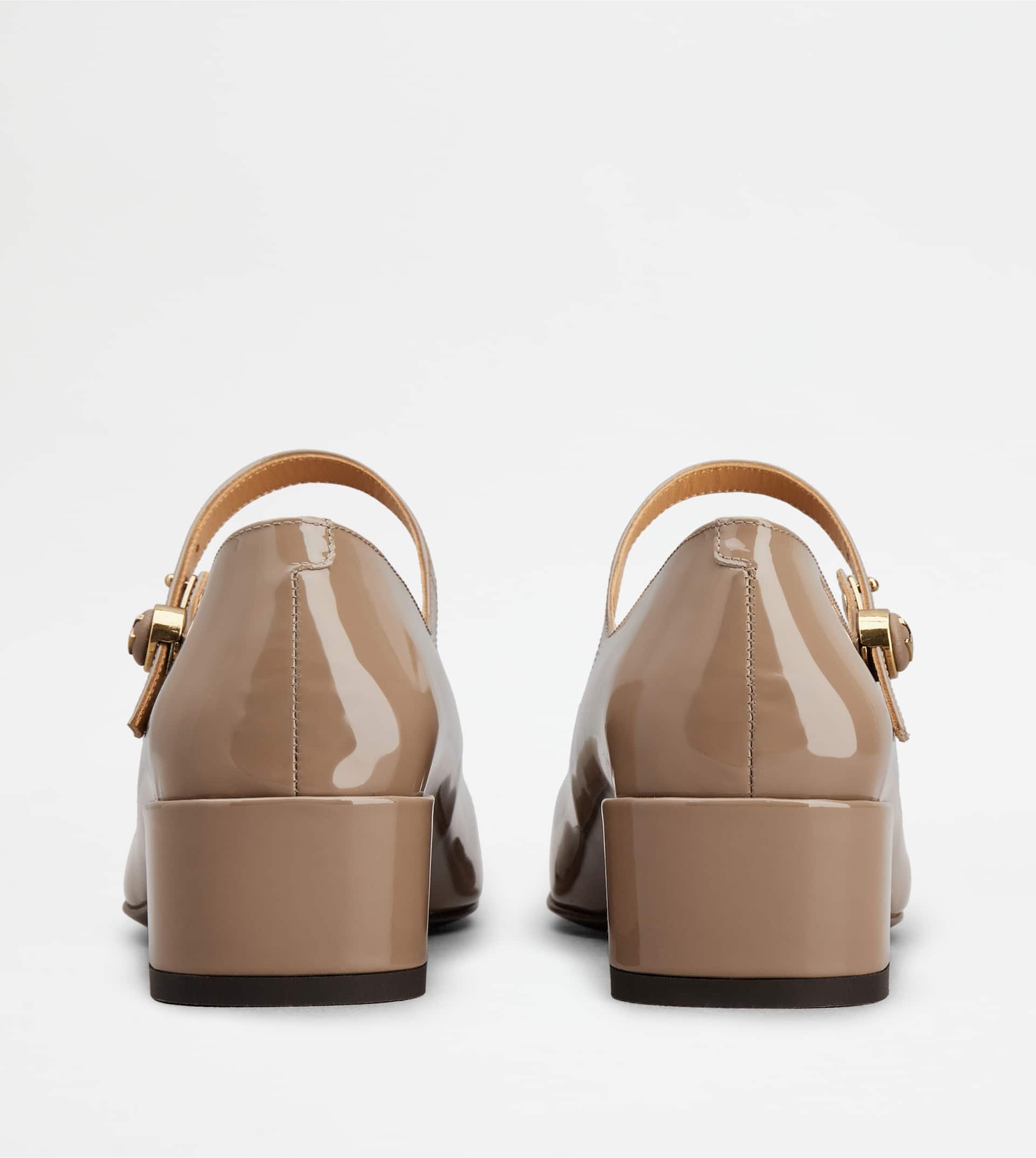 MARY JANE PUMPS IN LEATHER - BEIGE - 2