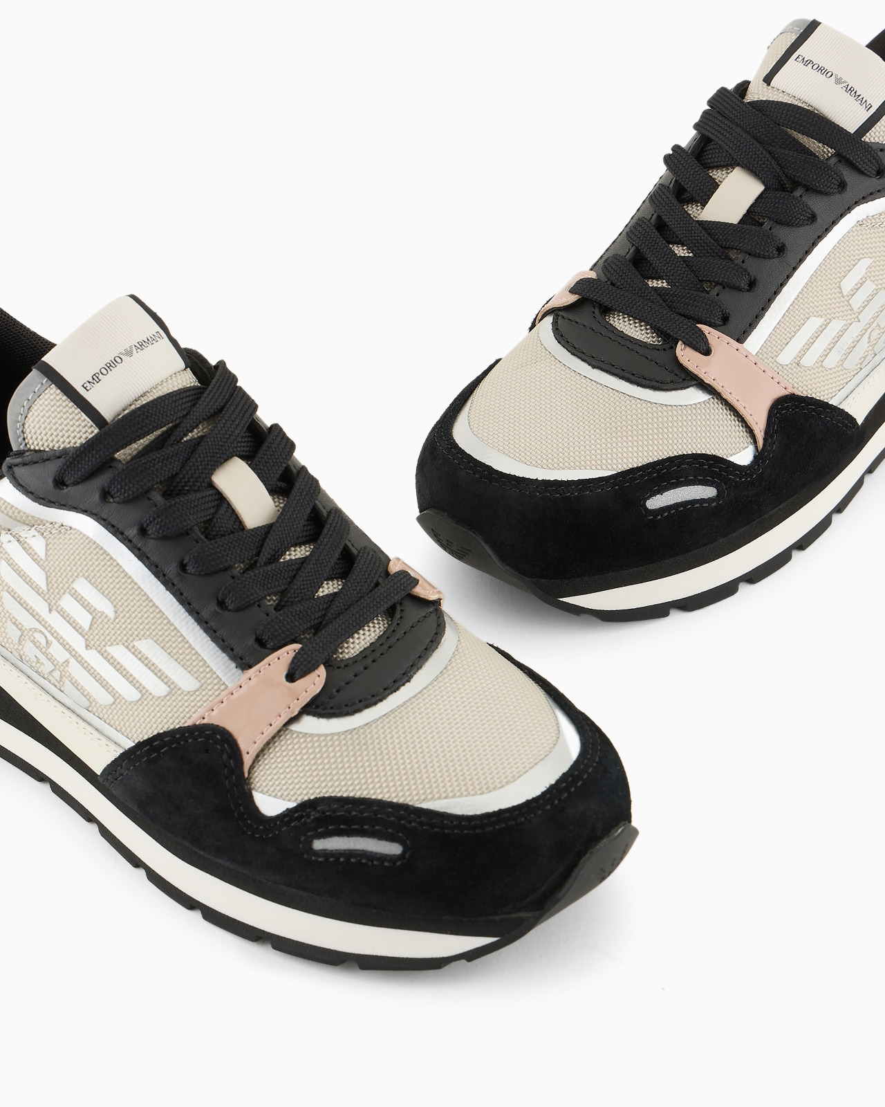Suede sneakers with reflective and nylon details - 5