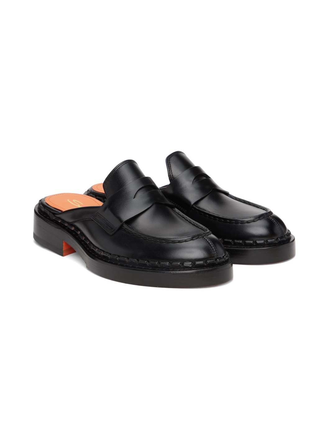 Black Strap Loafers - 4