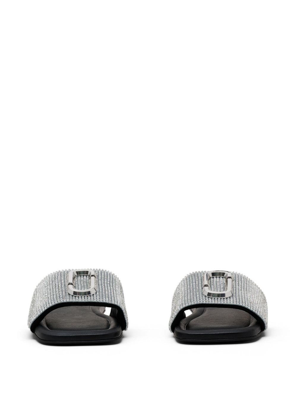 The J rhinestone-embellished leather sandals - 4