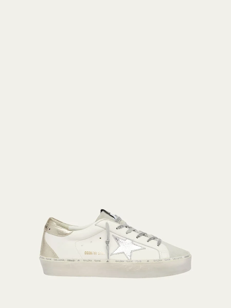 Hi Star Embossed Leather Low-Top Sneakers - 1