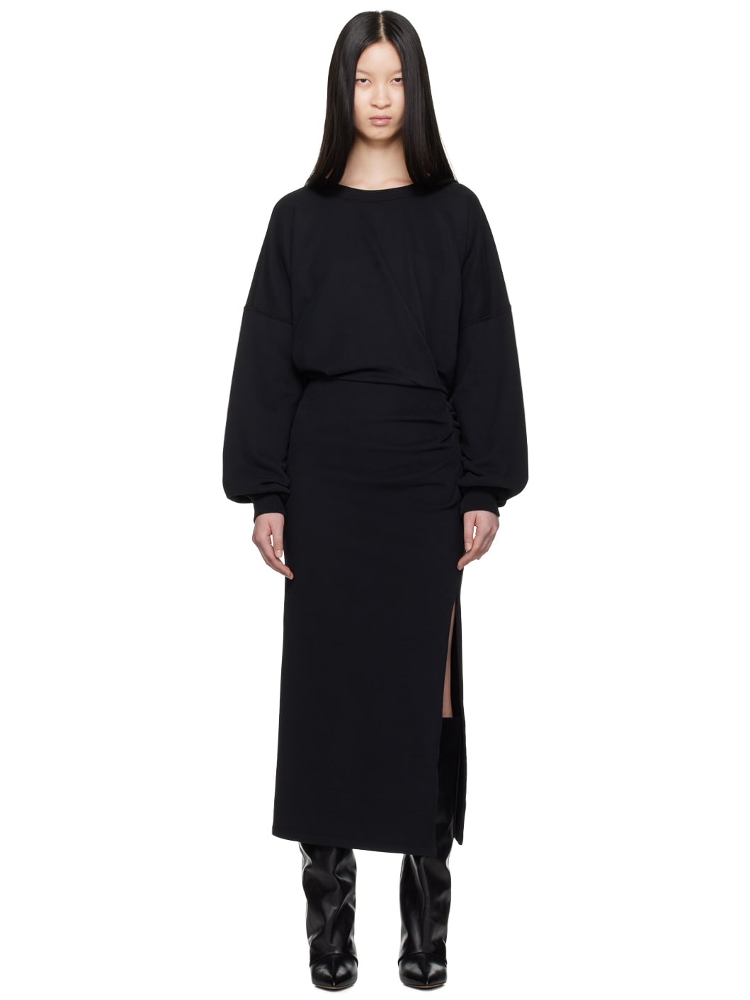 Black Salomon Midi Dress - 1