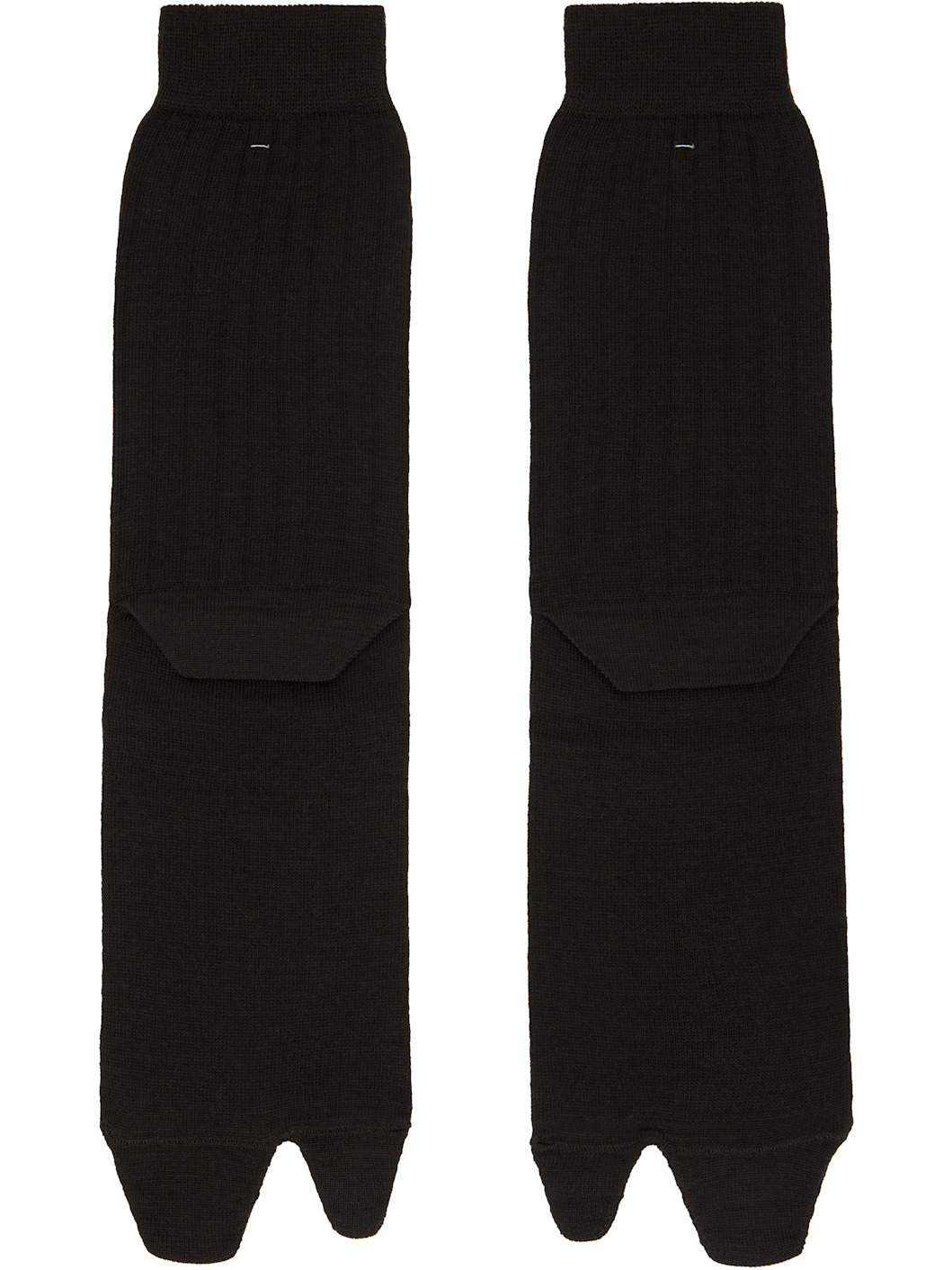 Brown Bootleg Tabi Socks - 2