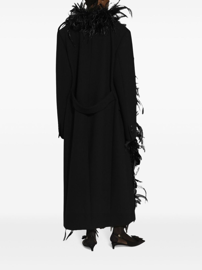feather-trim coat 4