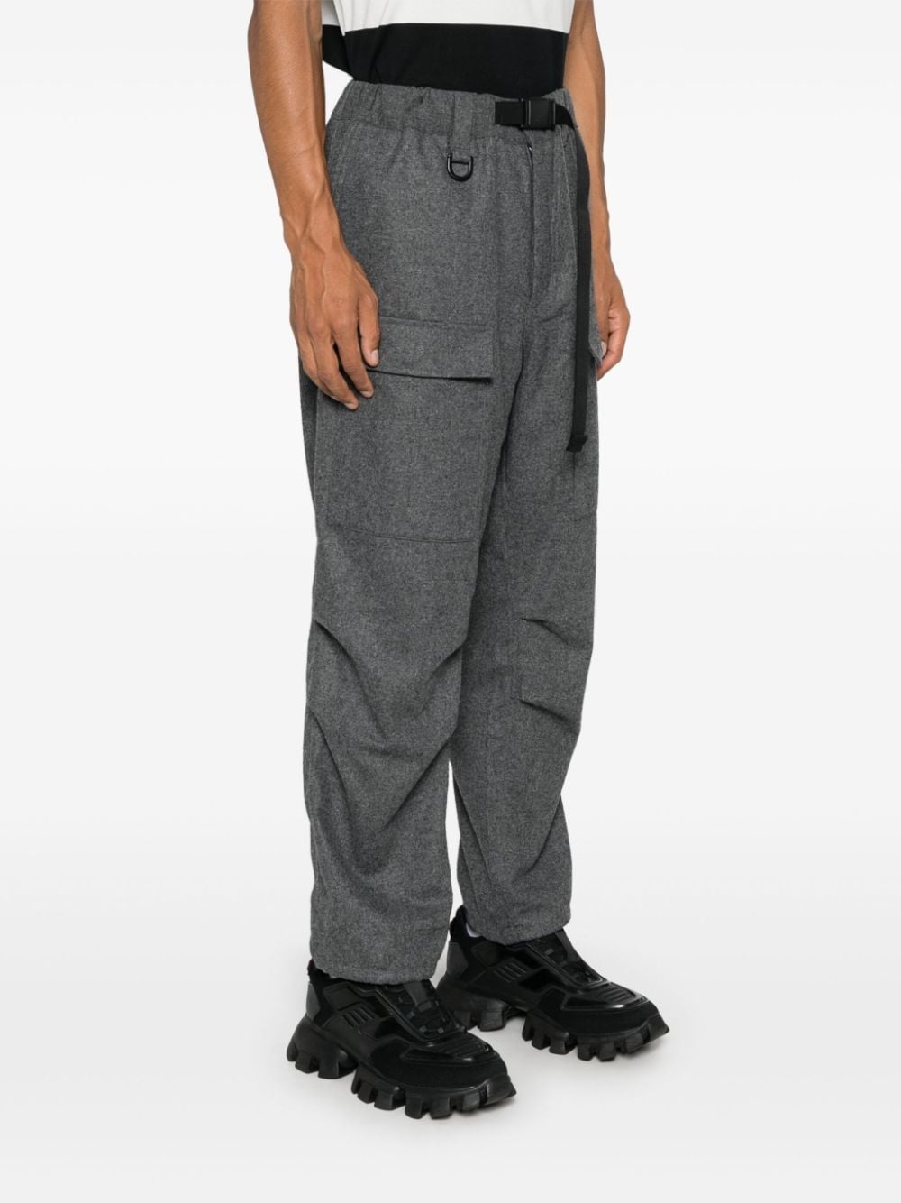 flannel cargo trousers - 4