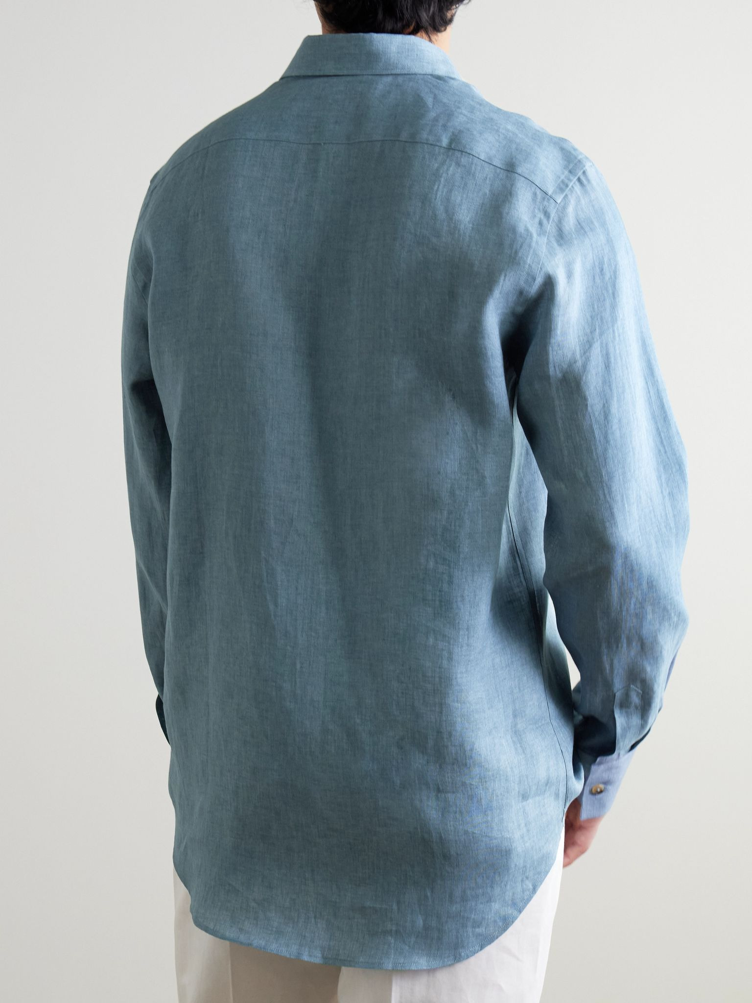 Linen Shirt Blue - 3