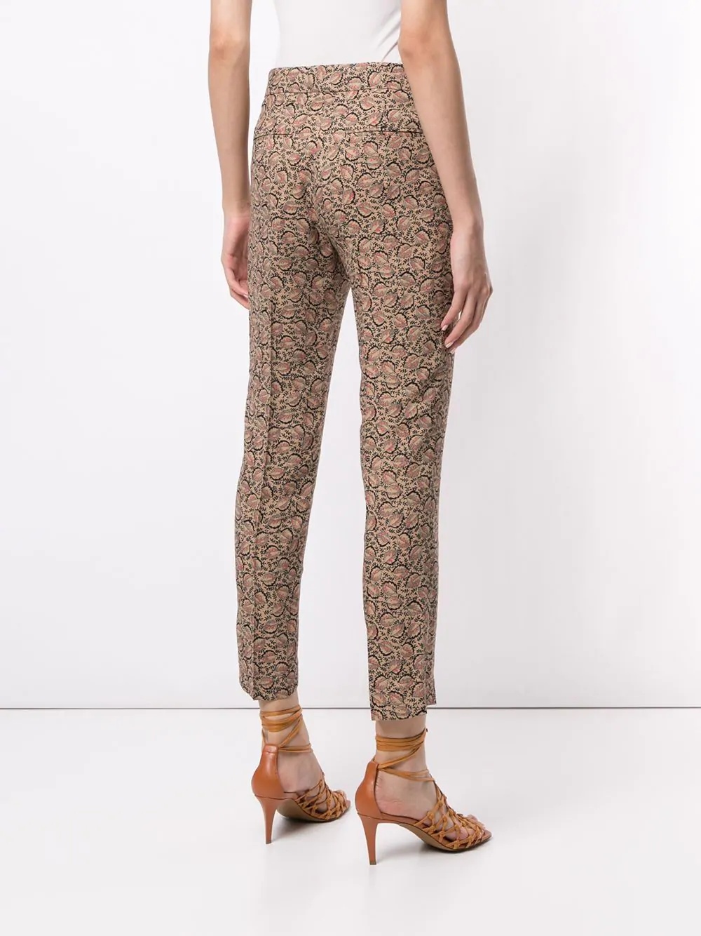 floral print slim trousers  - 4