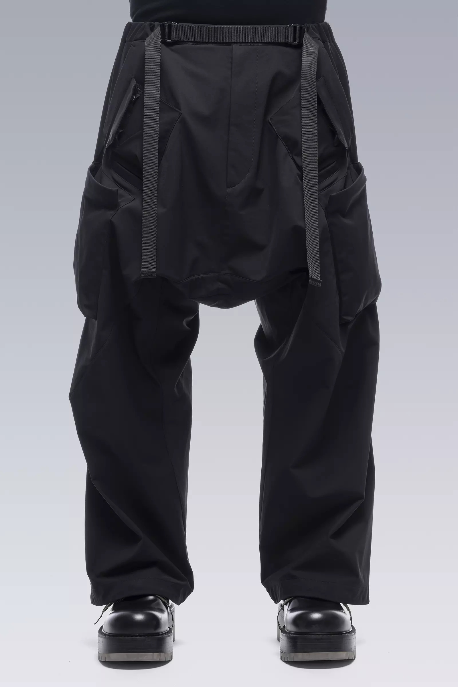 P30AL-DS Schoeller® Dryskin™ Ultrawide Drawcord Cargo Trouser Black - 1