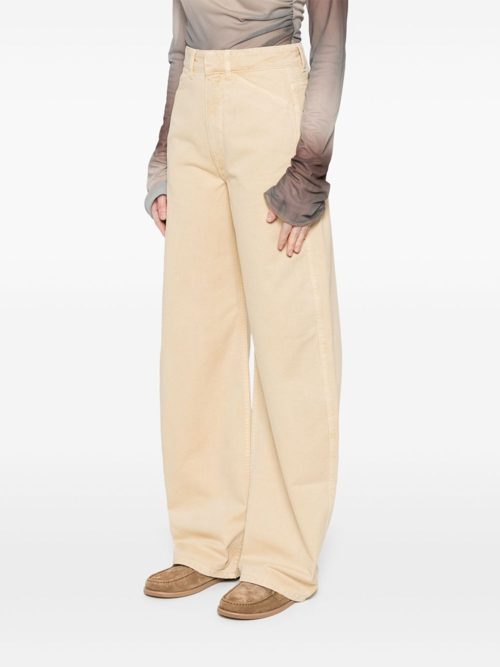 high-waisted curved jeans - 3
