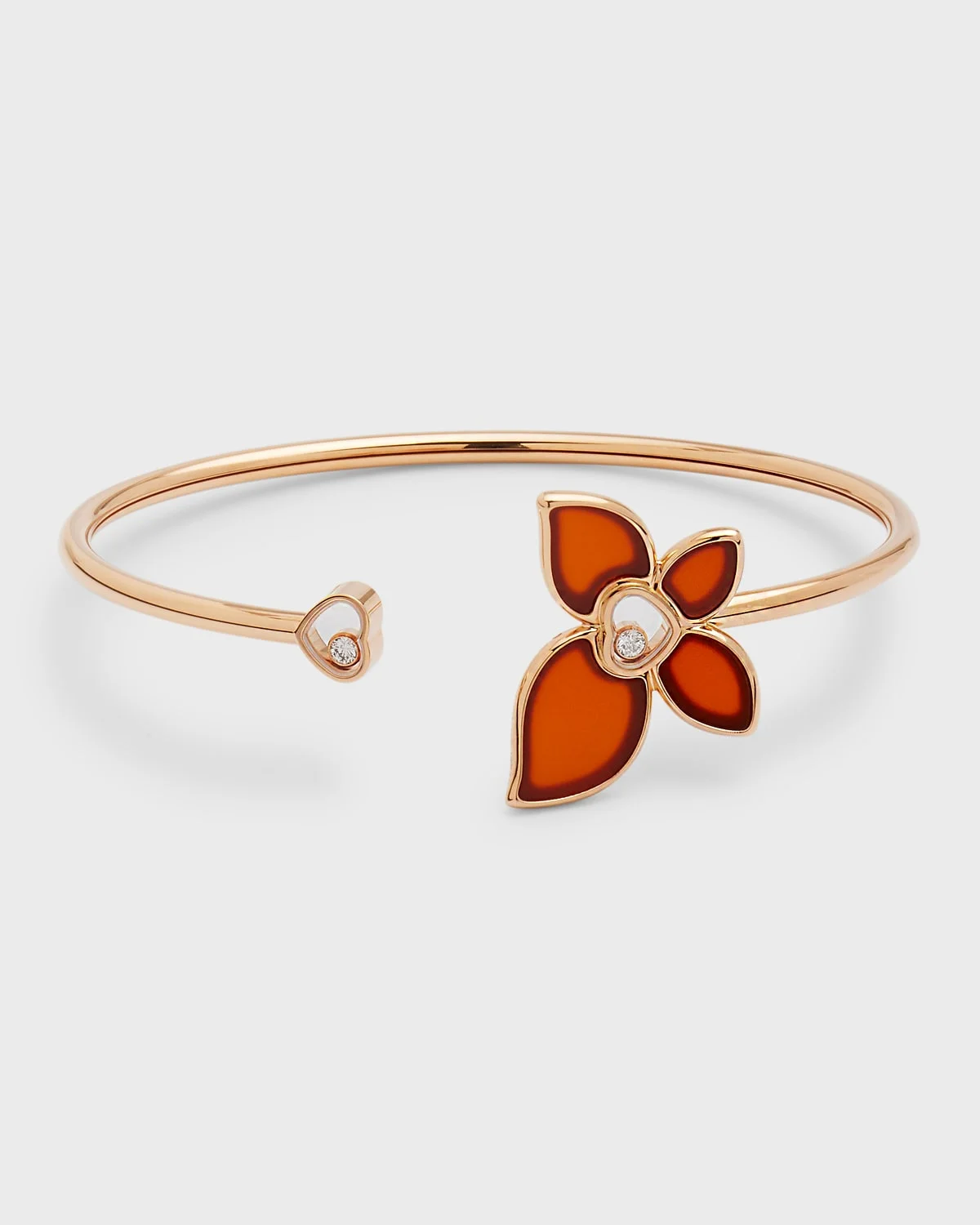Happy Butterfly 18K Rose Gold Carnelian Bracelet - 1