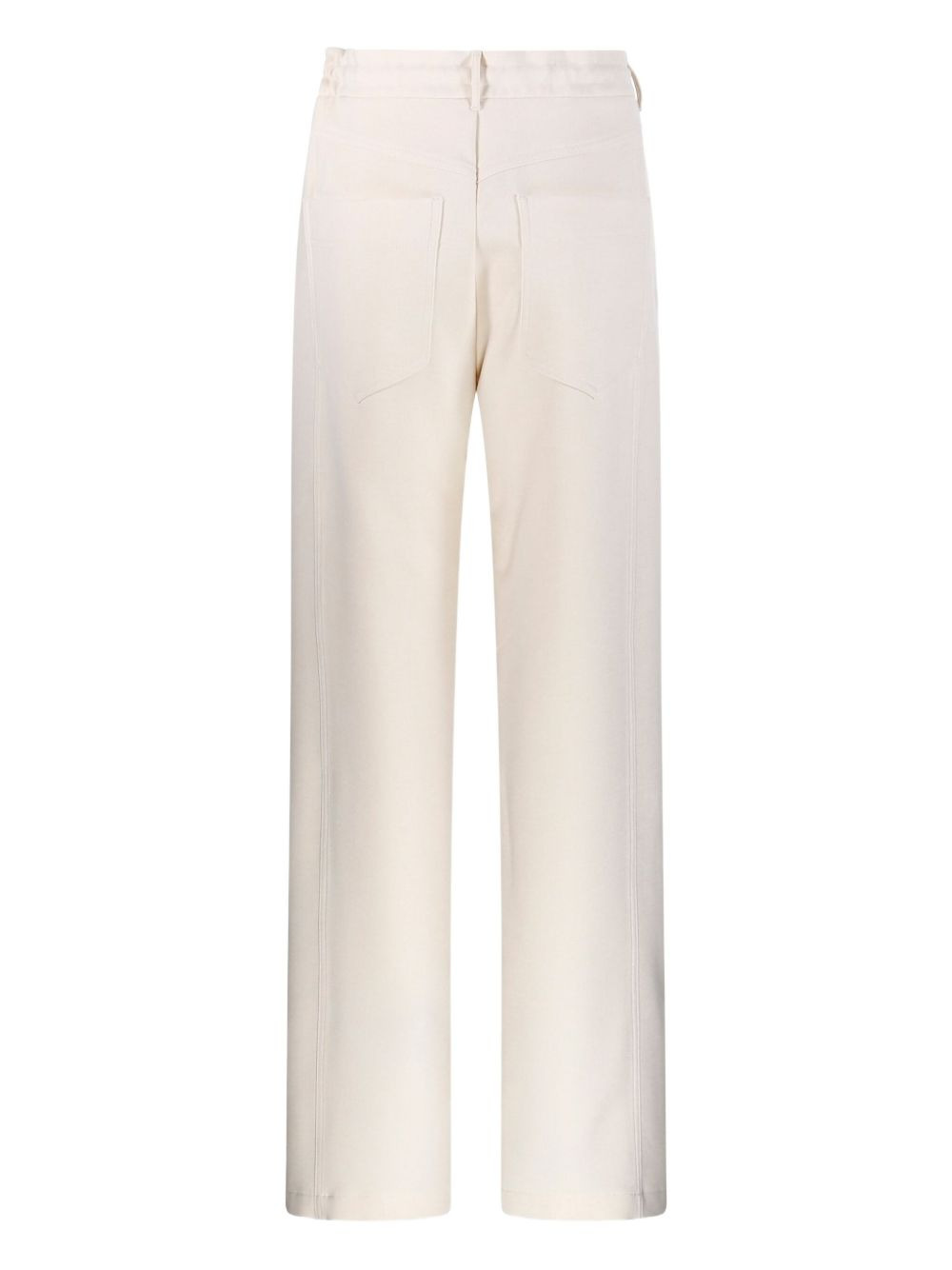 drawstring pocketed straight trousers - 2