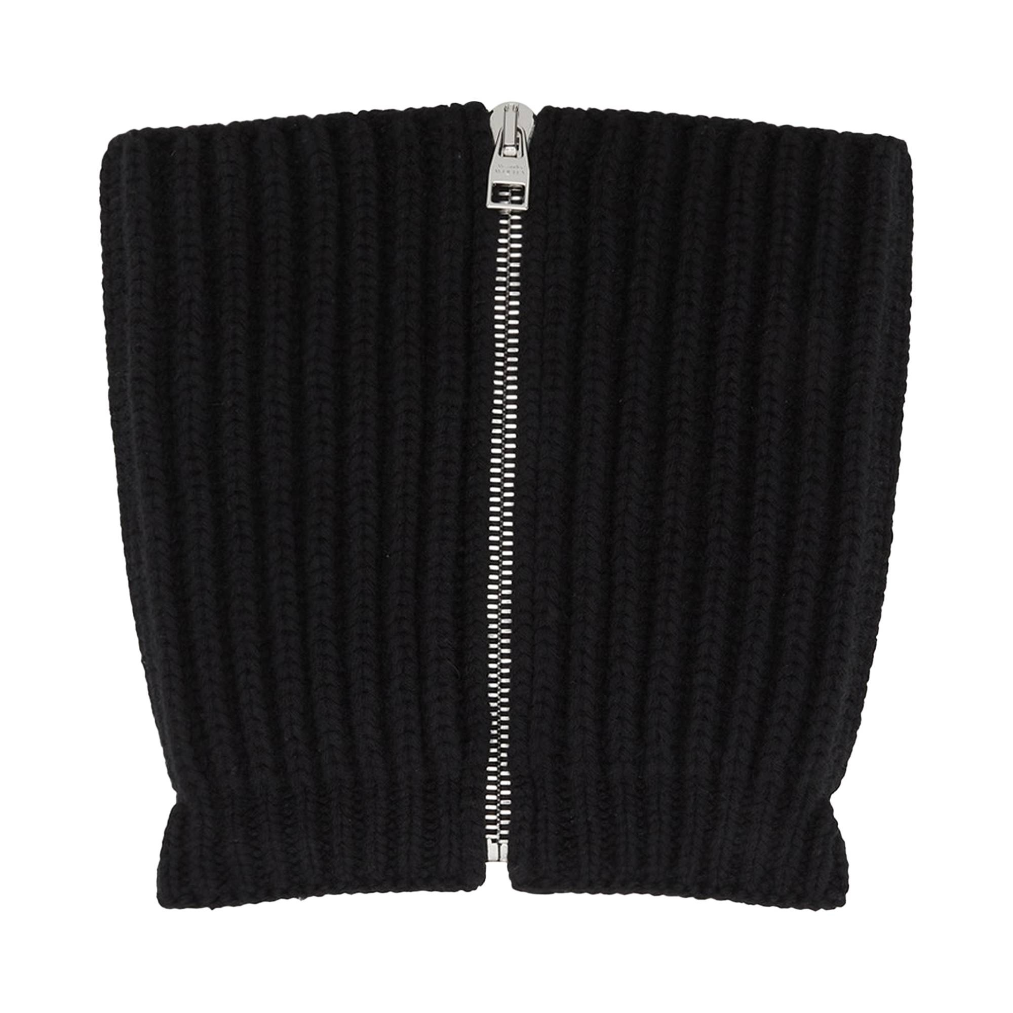 Alexander McQueen Wool And Cashmere Zip Scarf 'Black' - 1