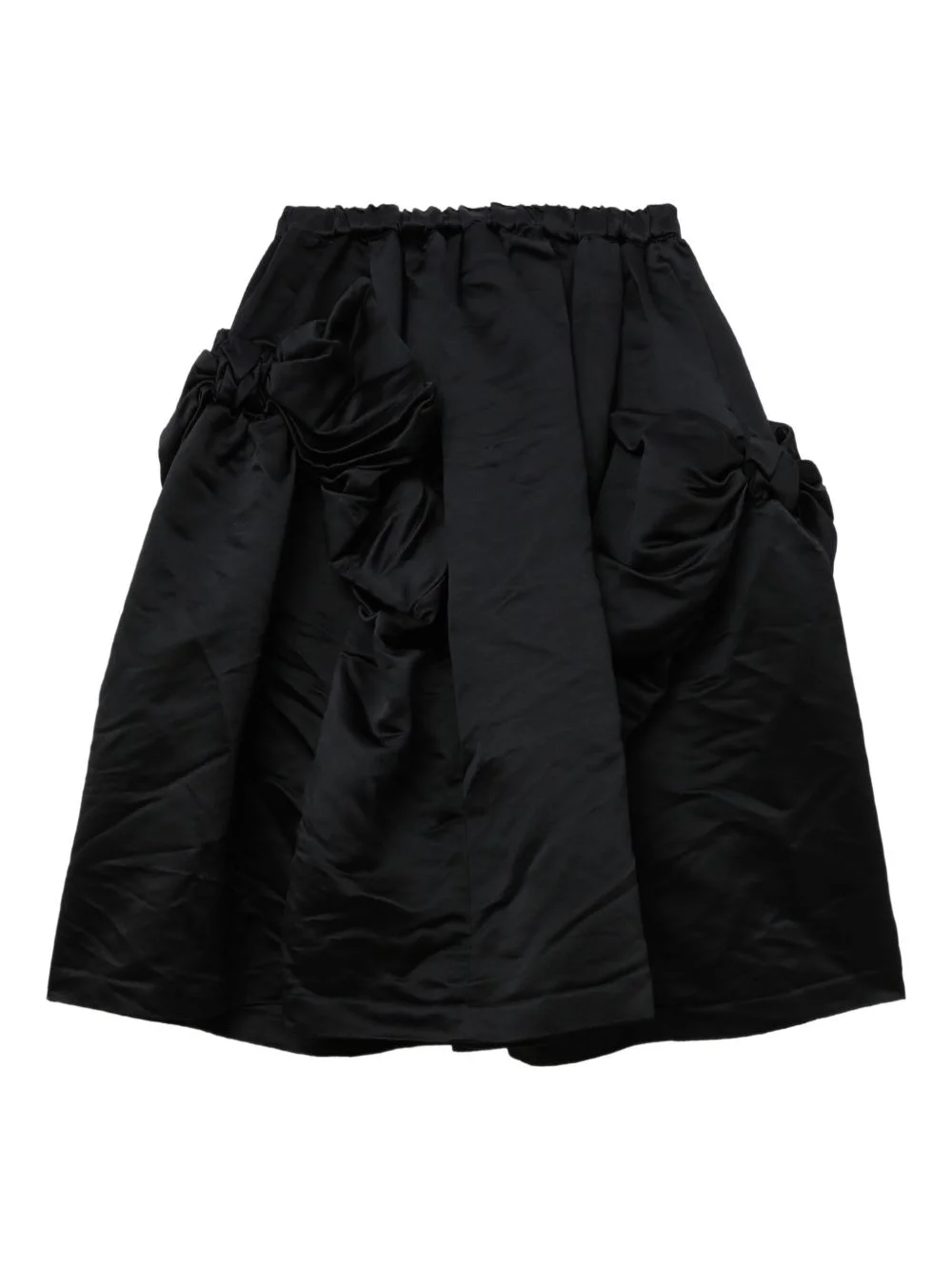 gathered-detail midi skirt - 1