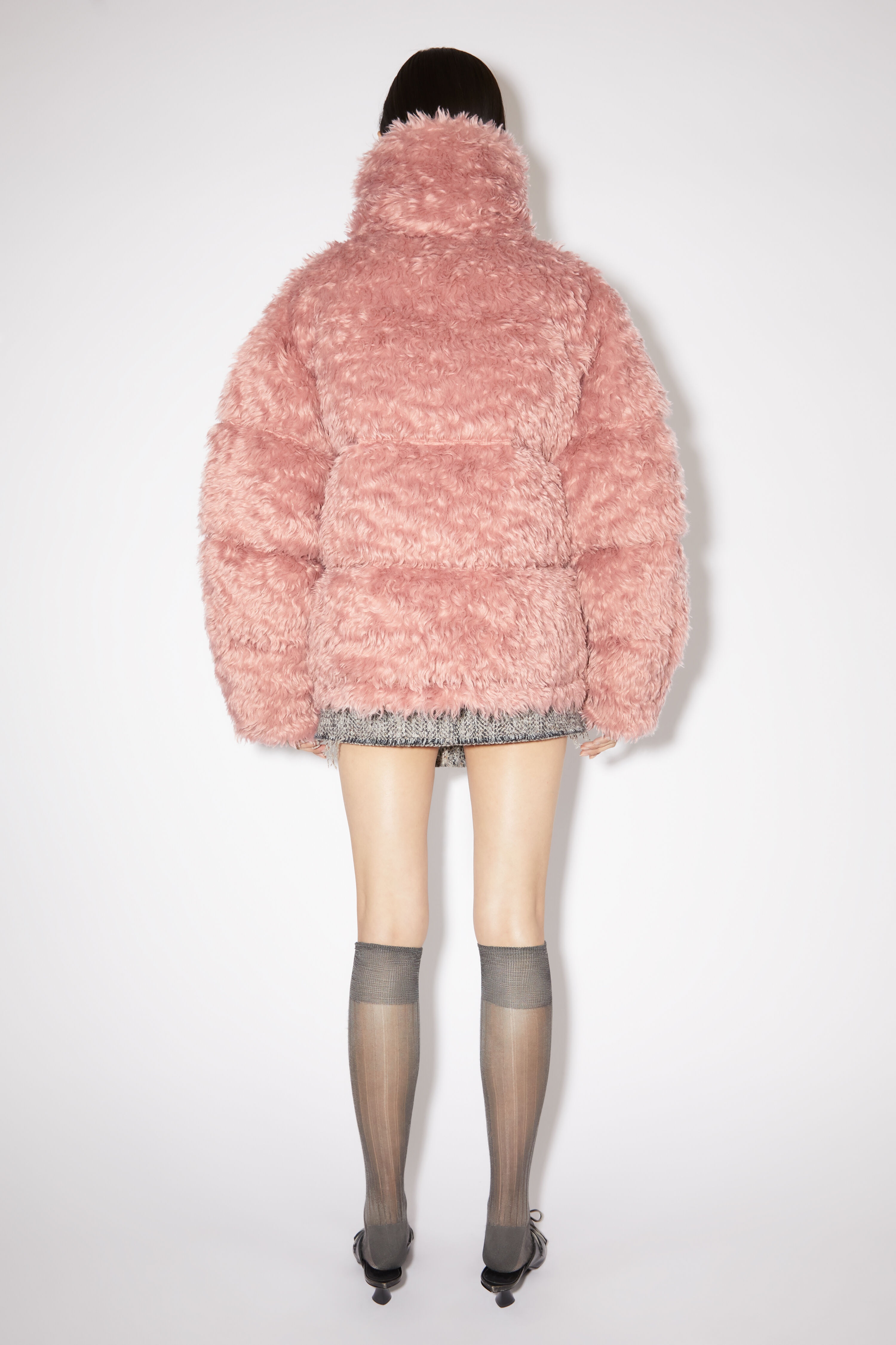 Furry puffer jacket - Blossom pink - 3