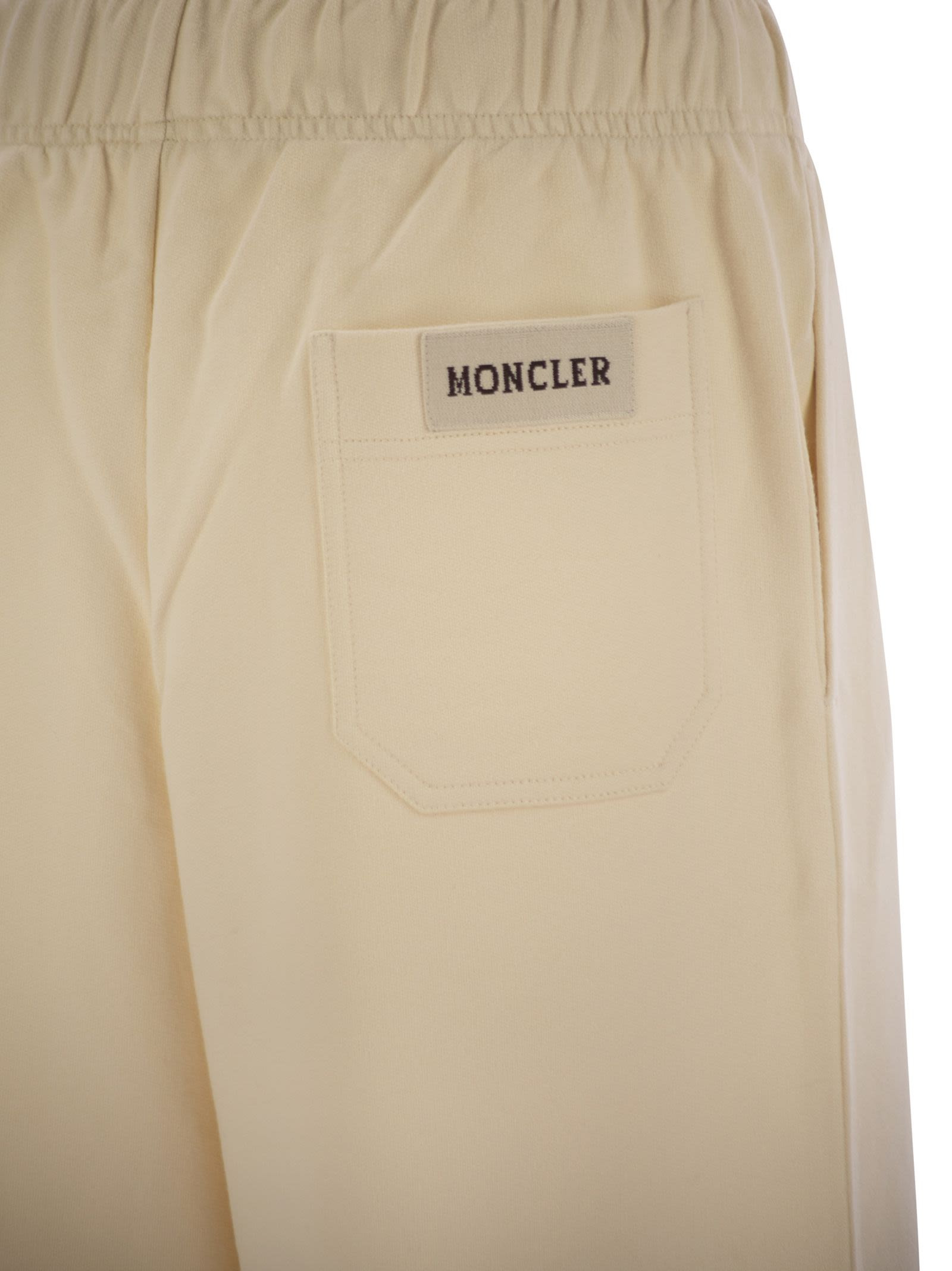 Moncler Women Wide-Leg Cotton Sport Pants - 4
