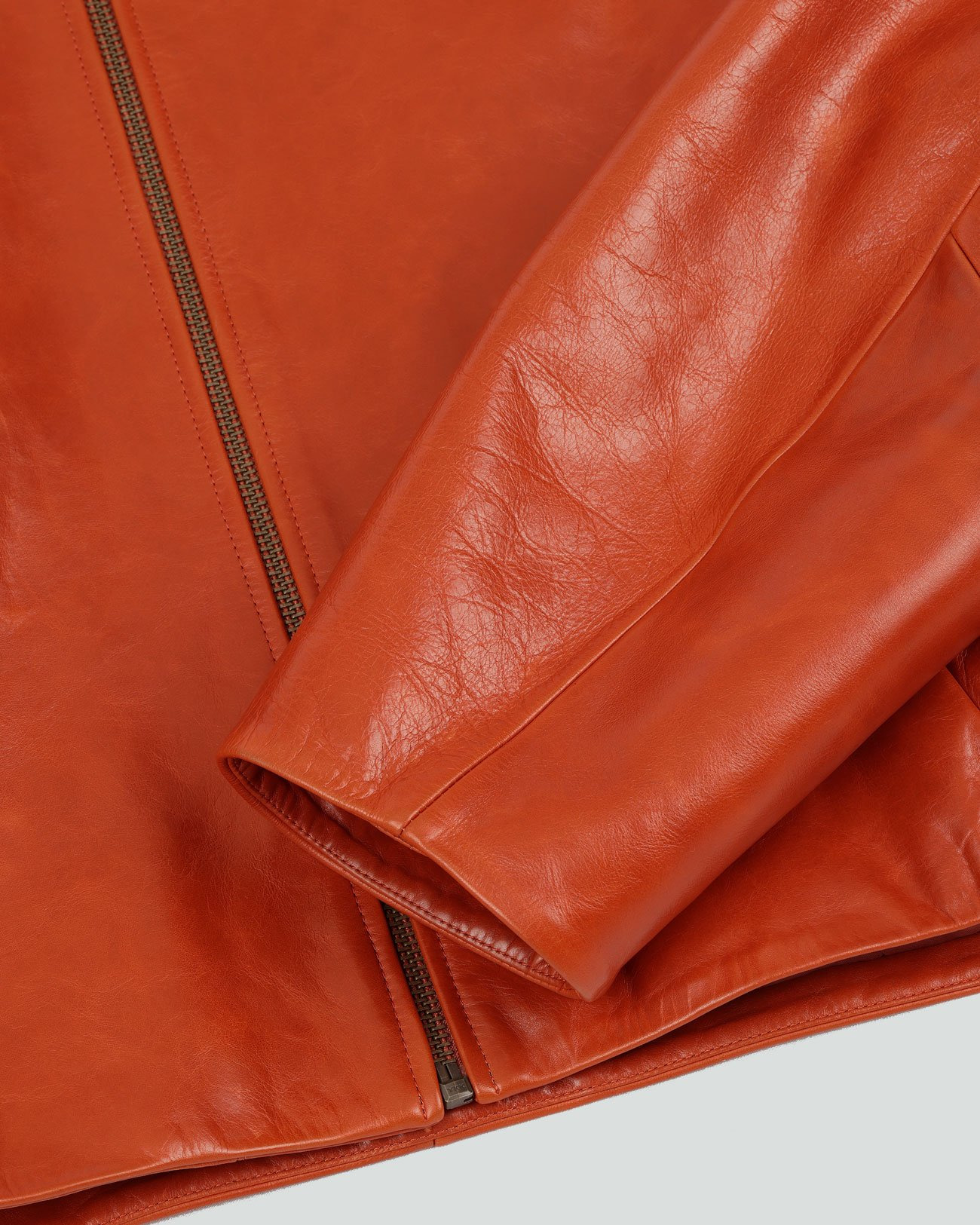 ARCED LEATHER JACKET COPPER - 7