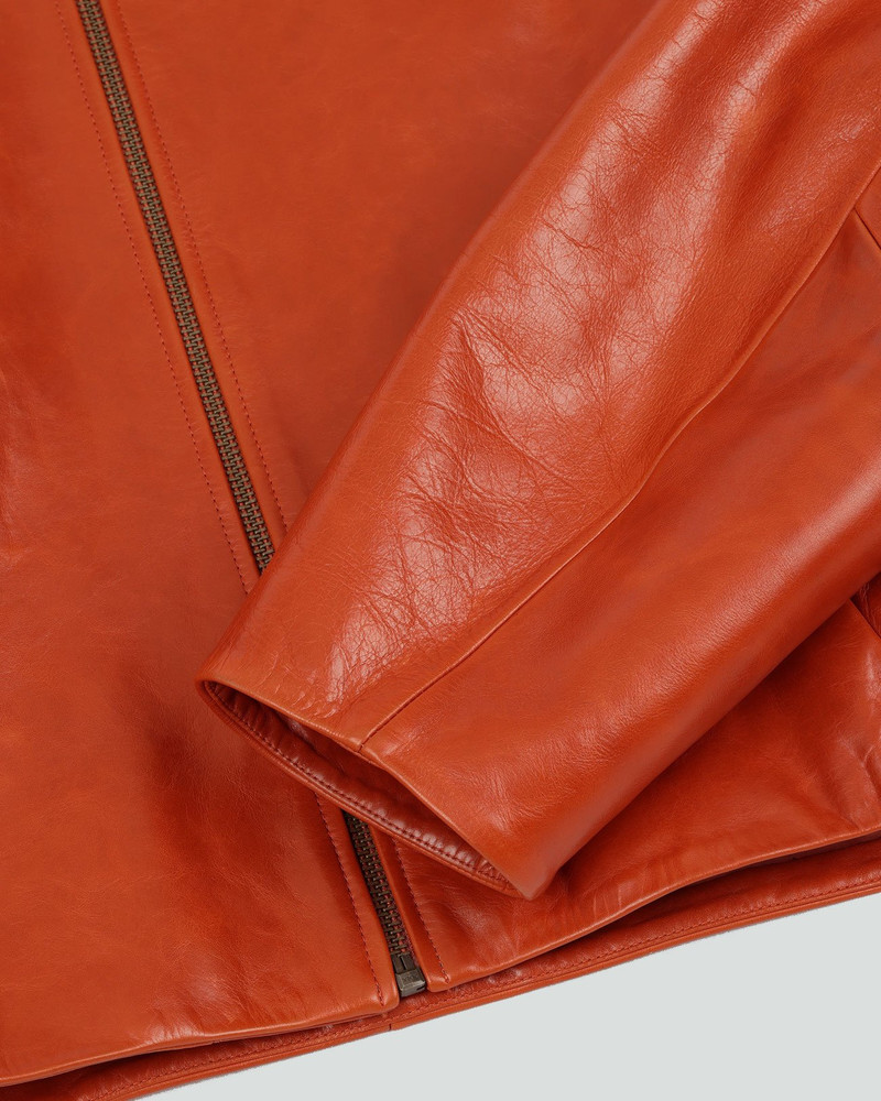 ARCED LEATHER JACKET COPPER 7
