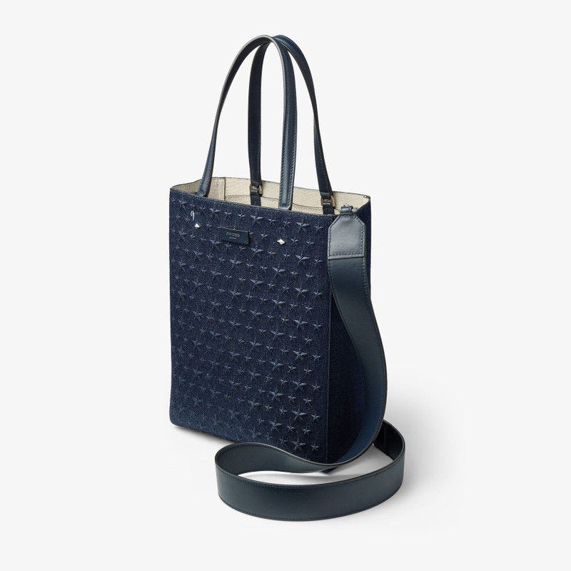 JIMMY CHOO Lenny North-South M-M
Dark Denim Embossed Tote Bag outlook
