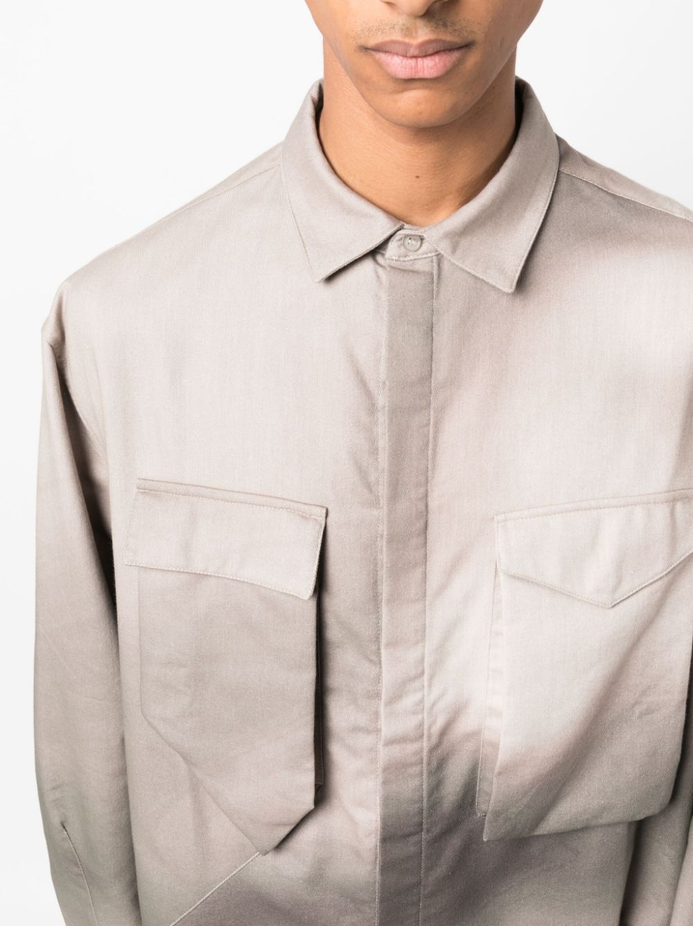 gradient-effect cotton shirt - 5