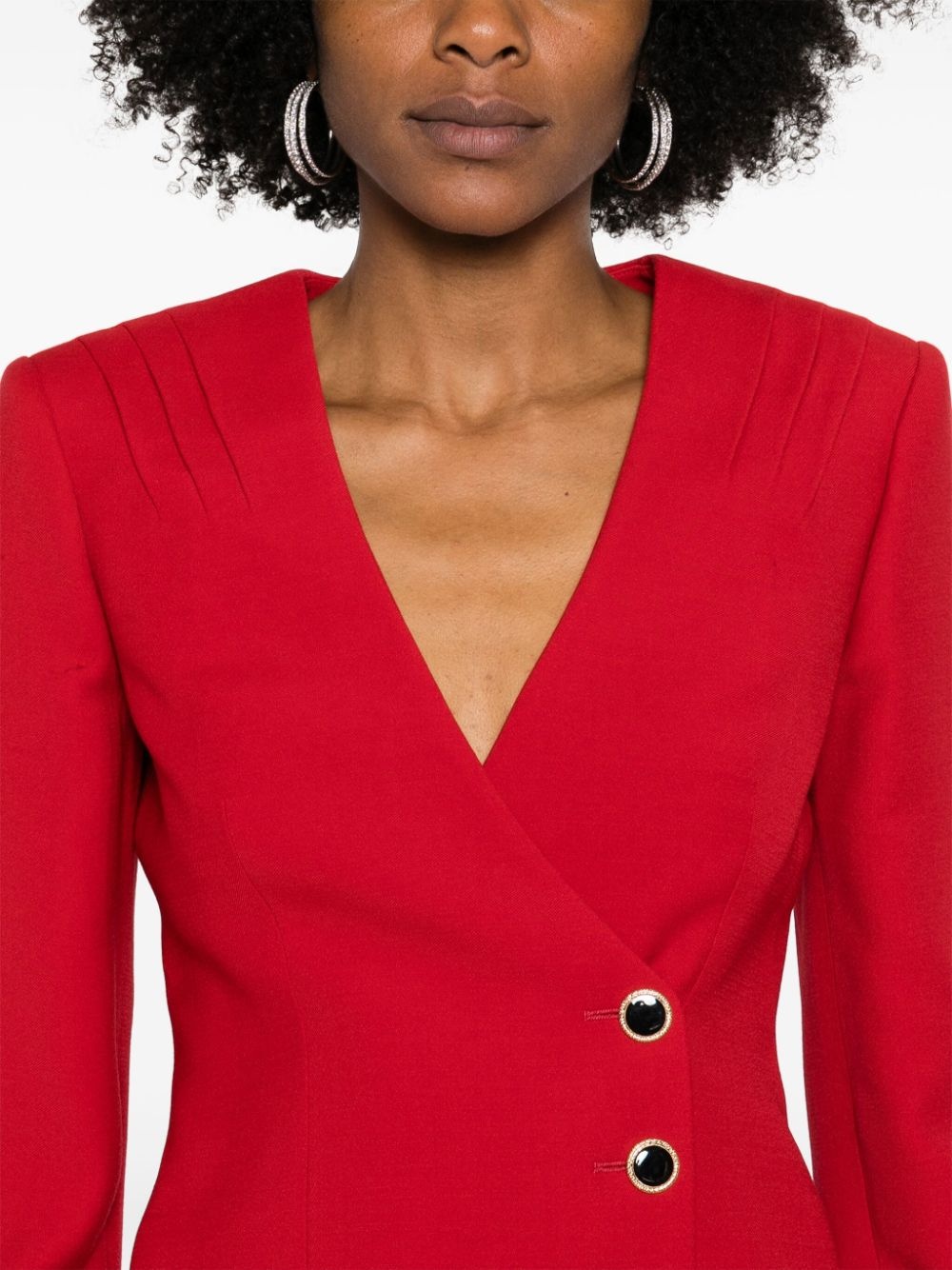 single-breasted wool blazer - 5