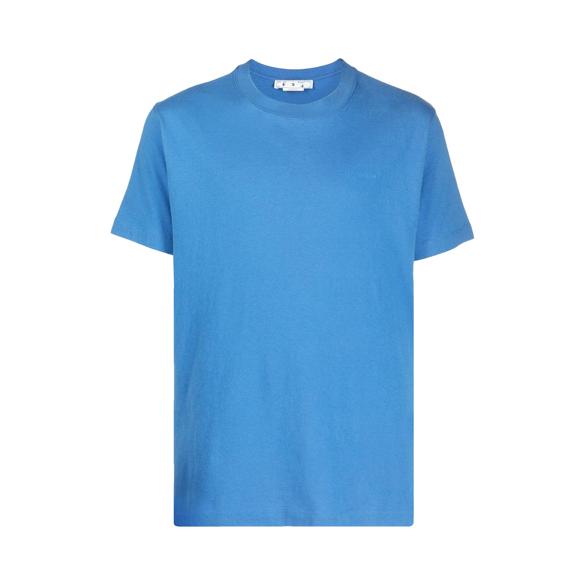 Off-White Diag Tab Slim Short-Sleeve Tee 'Peacock' - 1