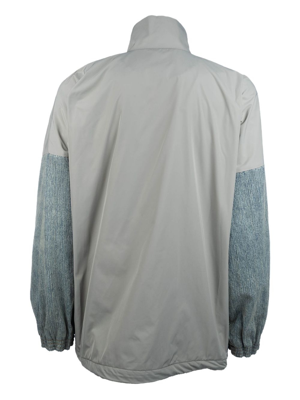 logo-printed colour-block jacket - 2