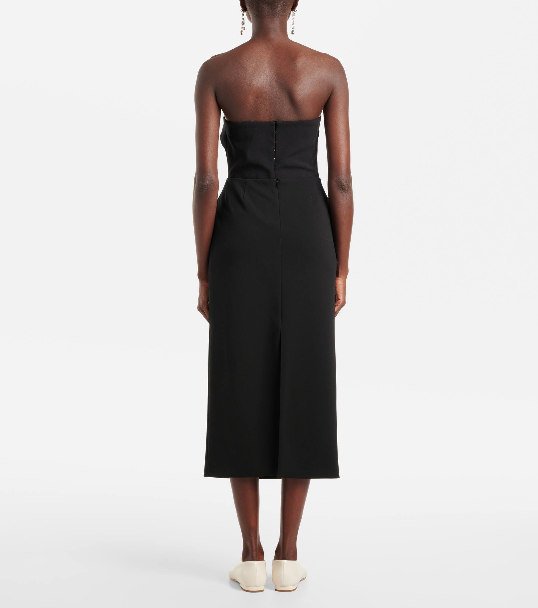 Floral-appliqué midi skirt - 3