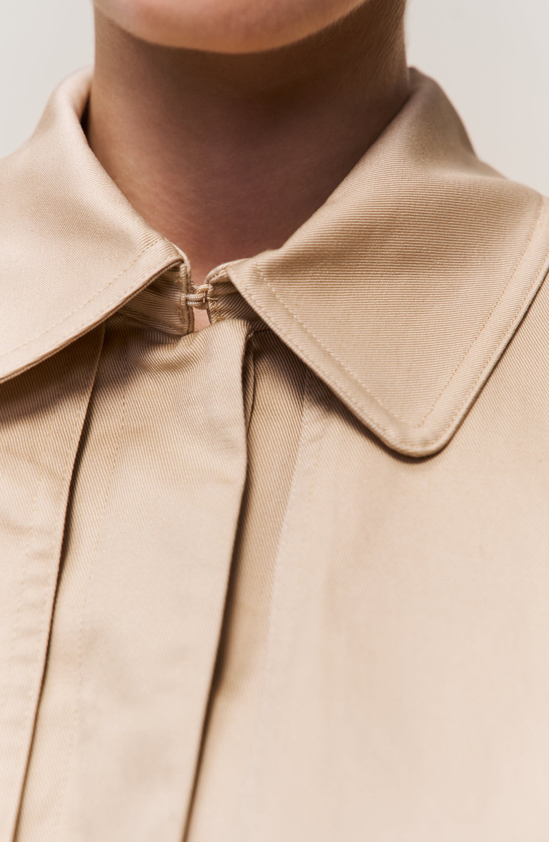 Guizio Thea Trench Coat in Soft Taupe 5