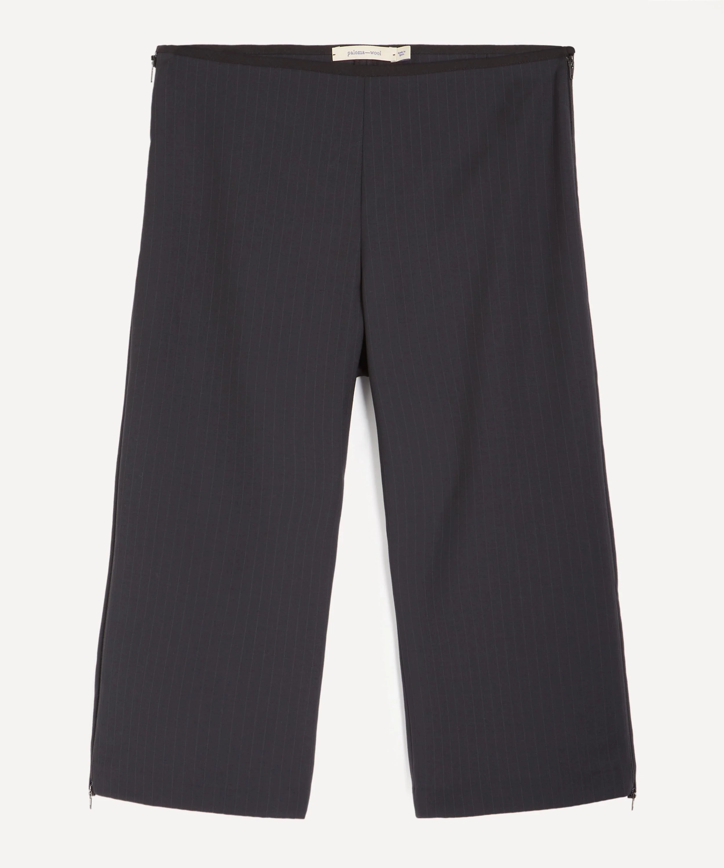 Lumieti Dark Grey Pinstripe Capri Trousers - 1