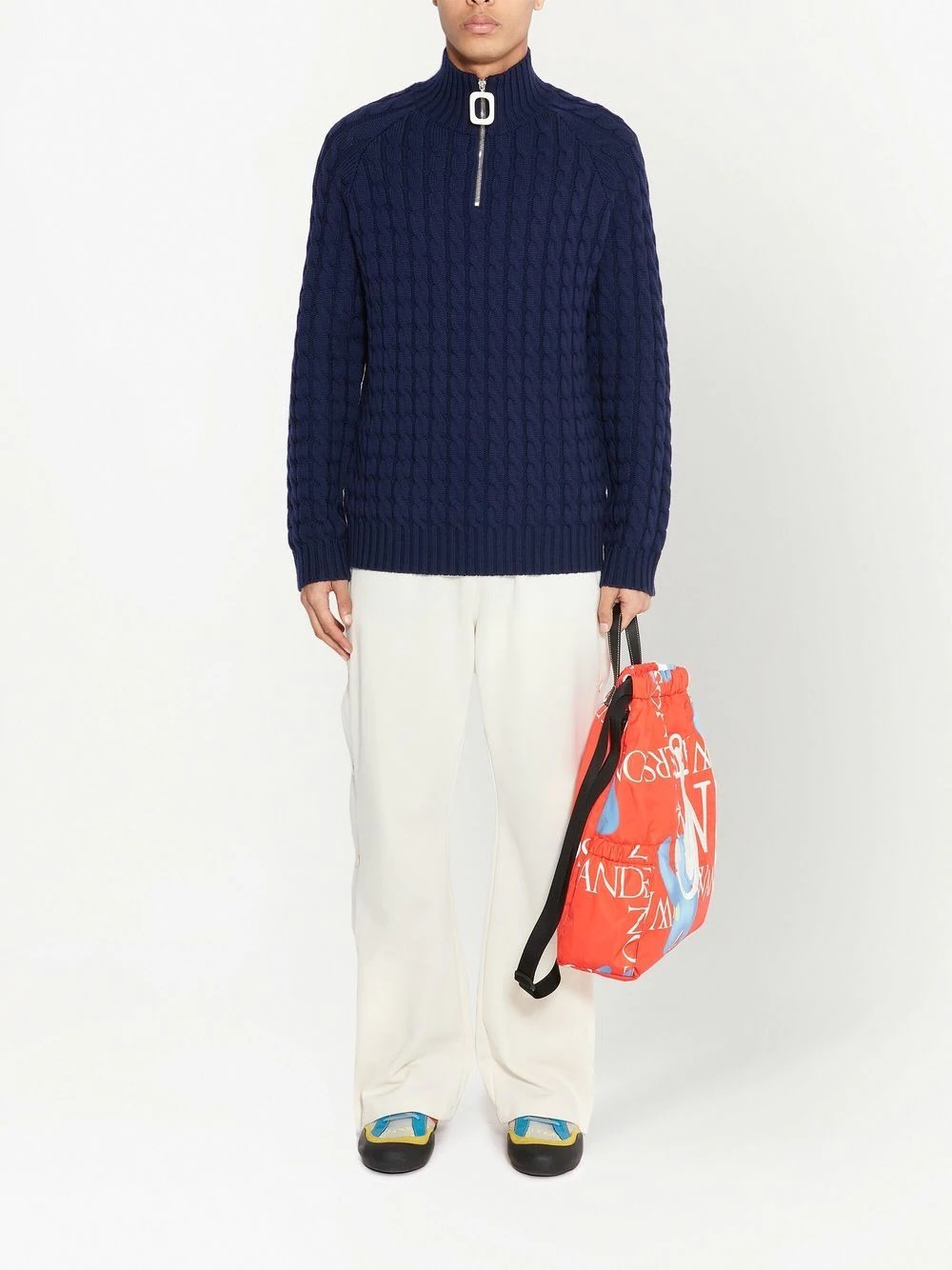 Henley cable-knit jumper - 3