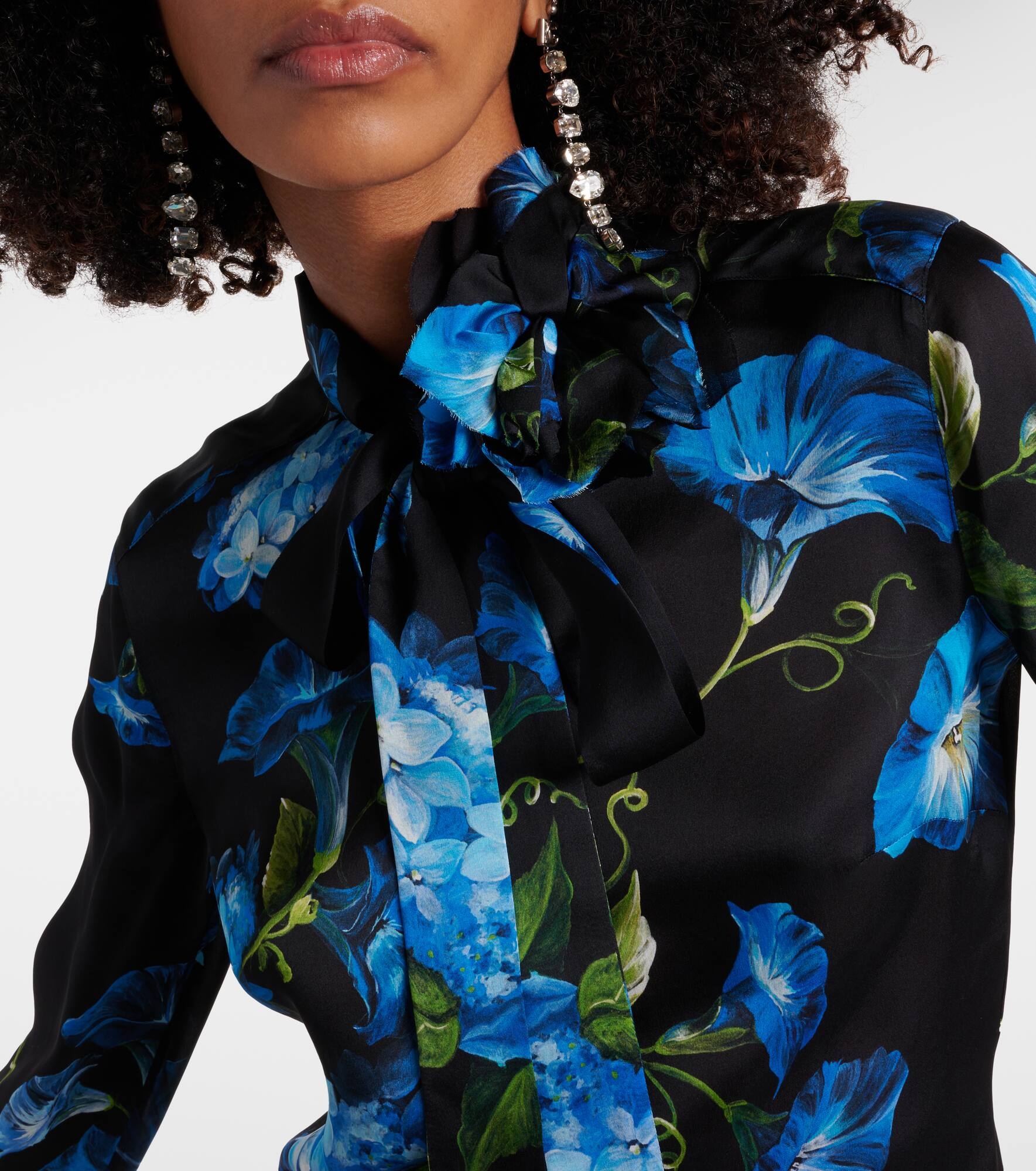 Floral silk blouse - 4