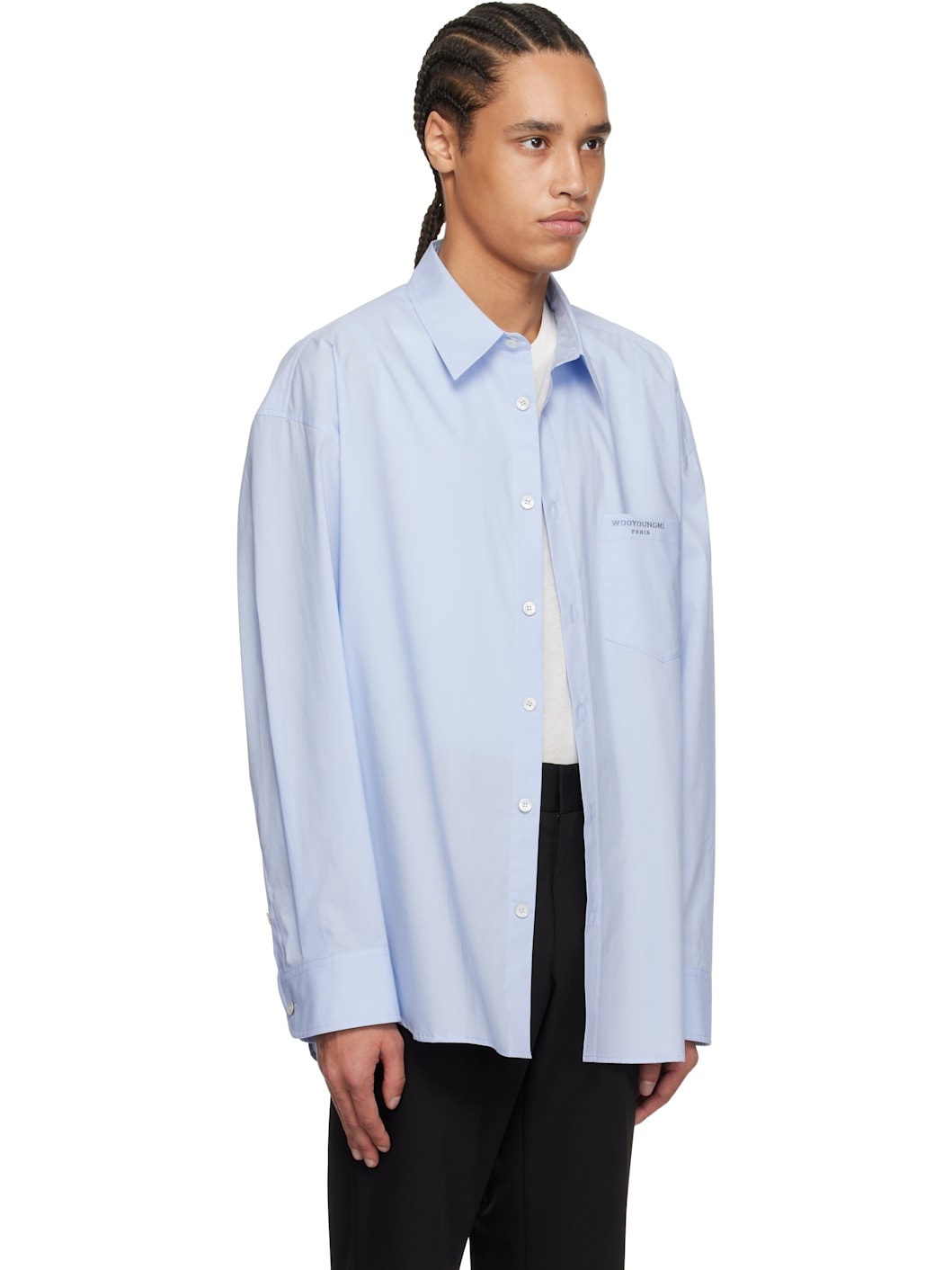 Blue New Fit Cotton Shirt - 2