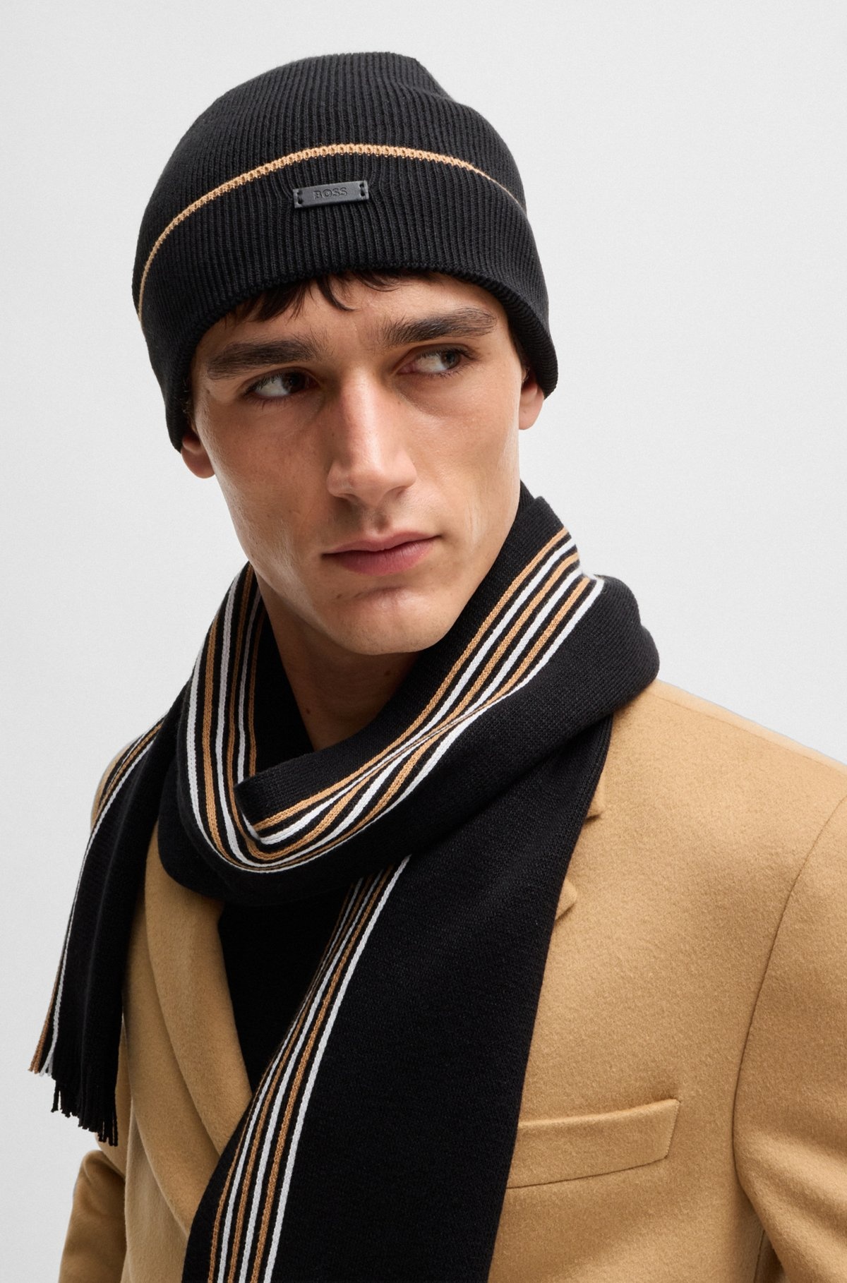 RASCHEL-KNIT SCARF AND HAT SET IN GIFT BOX - 3