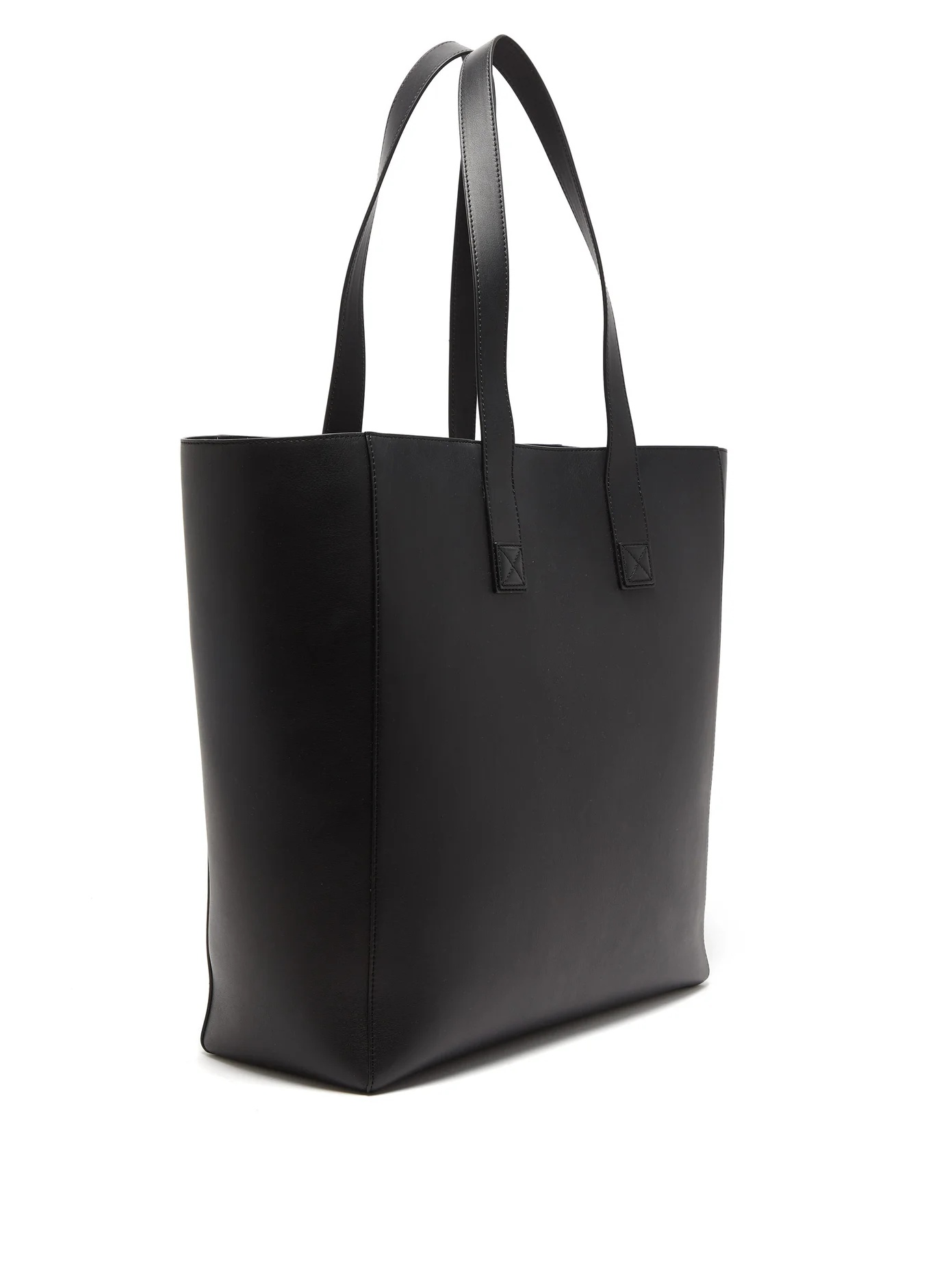 Rock logo-appliqué leather tote bag - 4