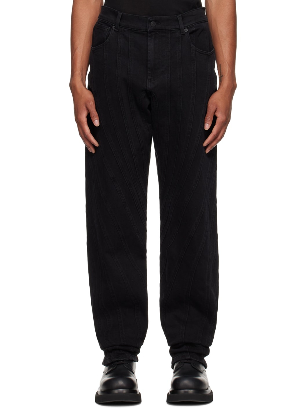 Black Spiral Jeans - 1