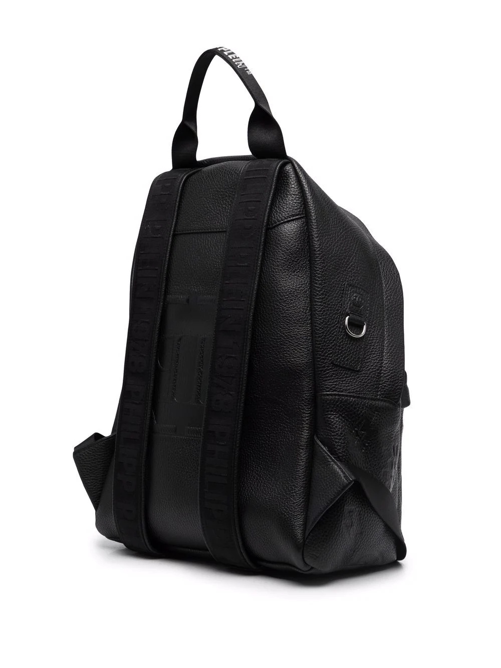 embossed-monogram leather backpack - 3