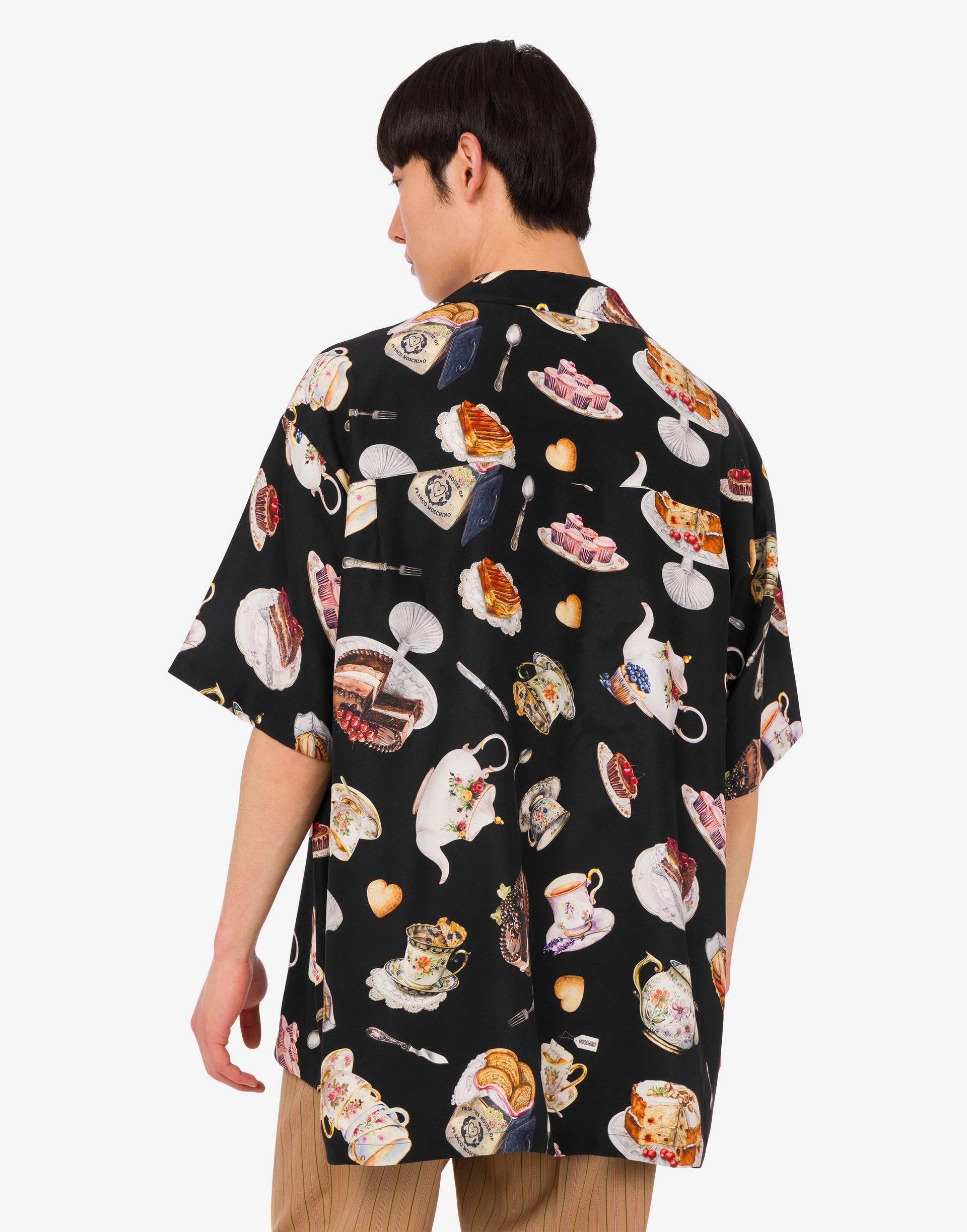 PRINTED SILK SATIN SHIRT - 3