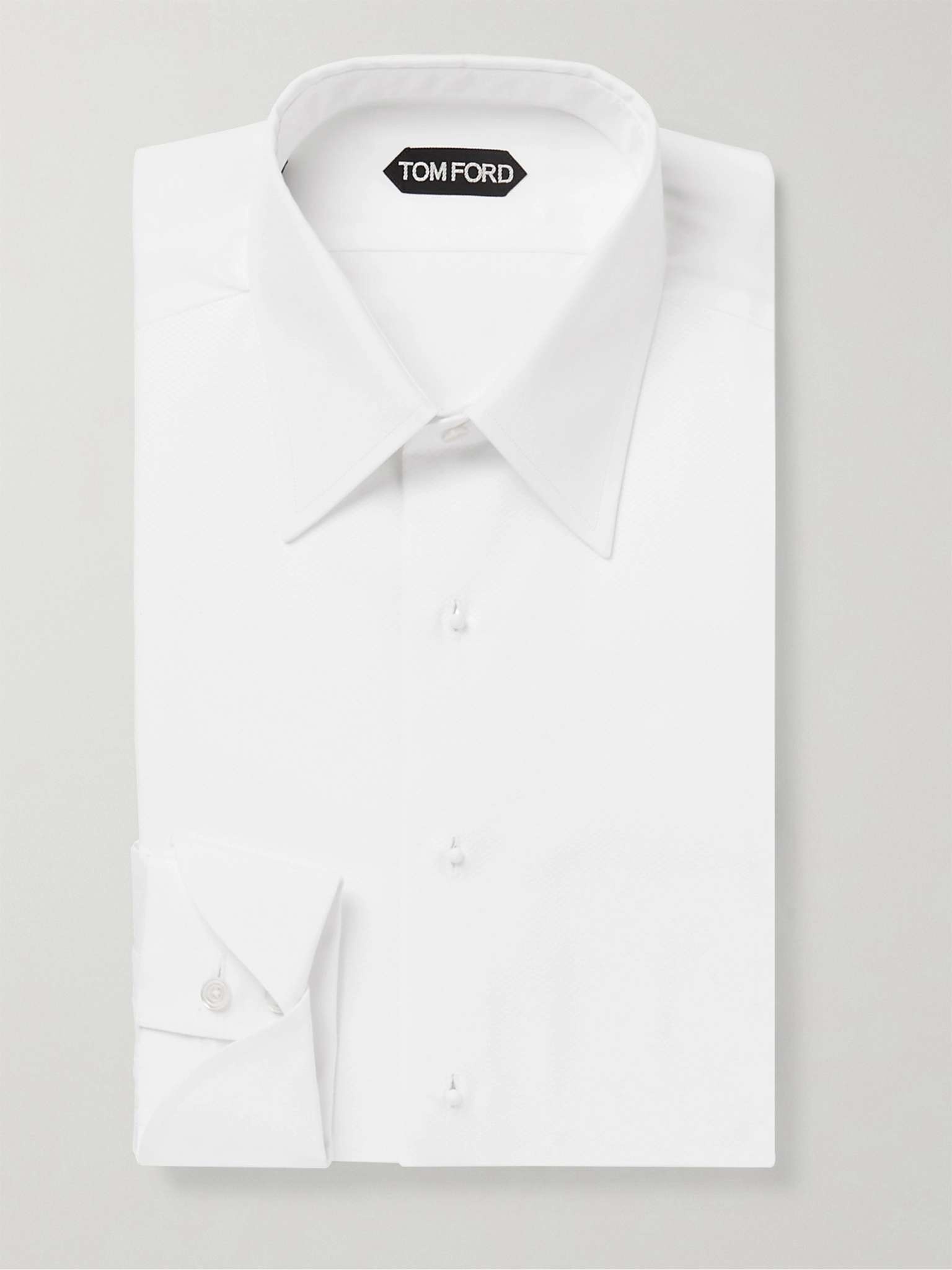 Slim-Fit Bib-Front Cotton Shirt - 1