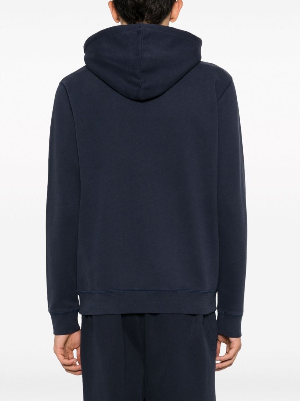 drawstring-fastening cotton hoodie - 4
