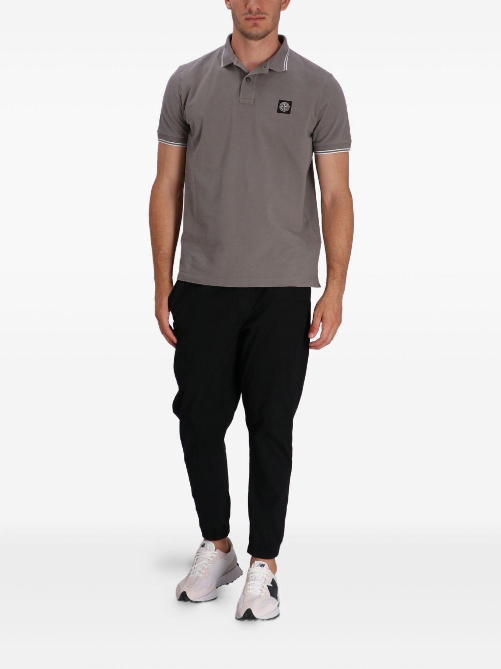logo-patch cotton polo shirt - 2