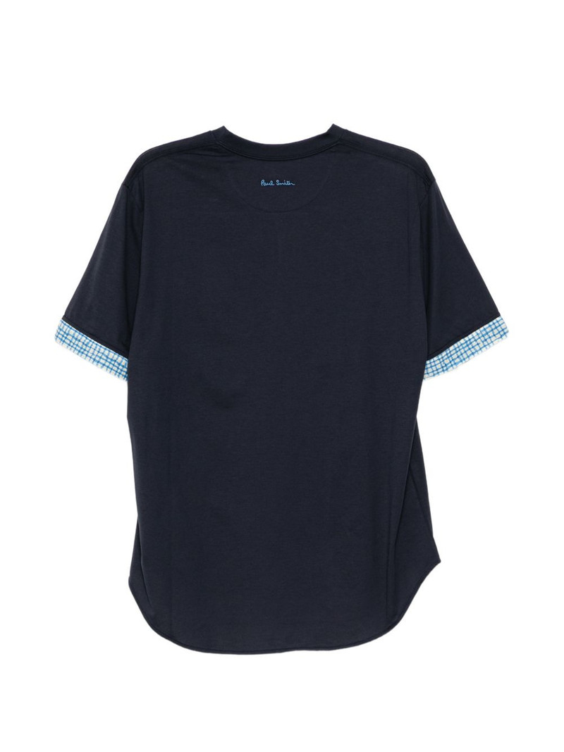 Paul Smith checked-cuff T-shirt outlook