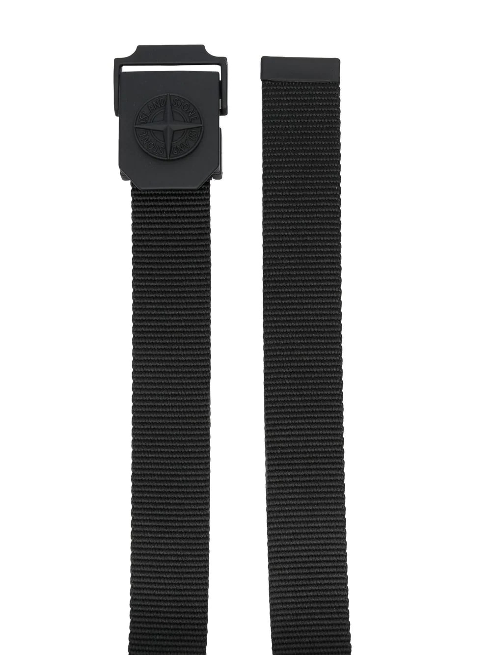 logo-debossed woven belt - 2