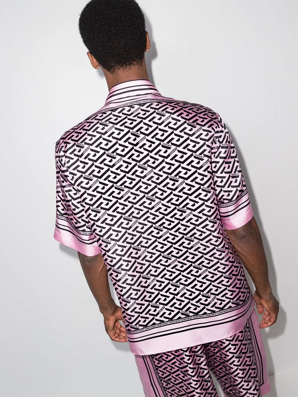 La Greca-print silk shirt - 3